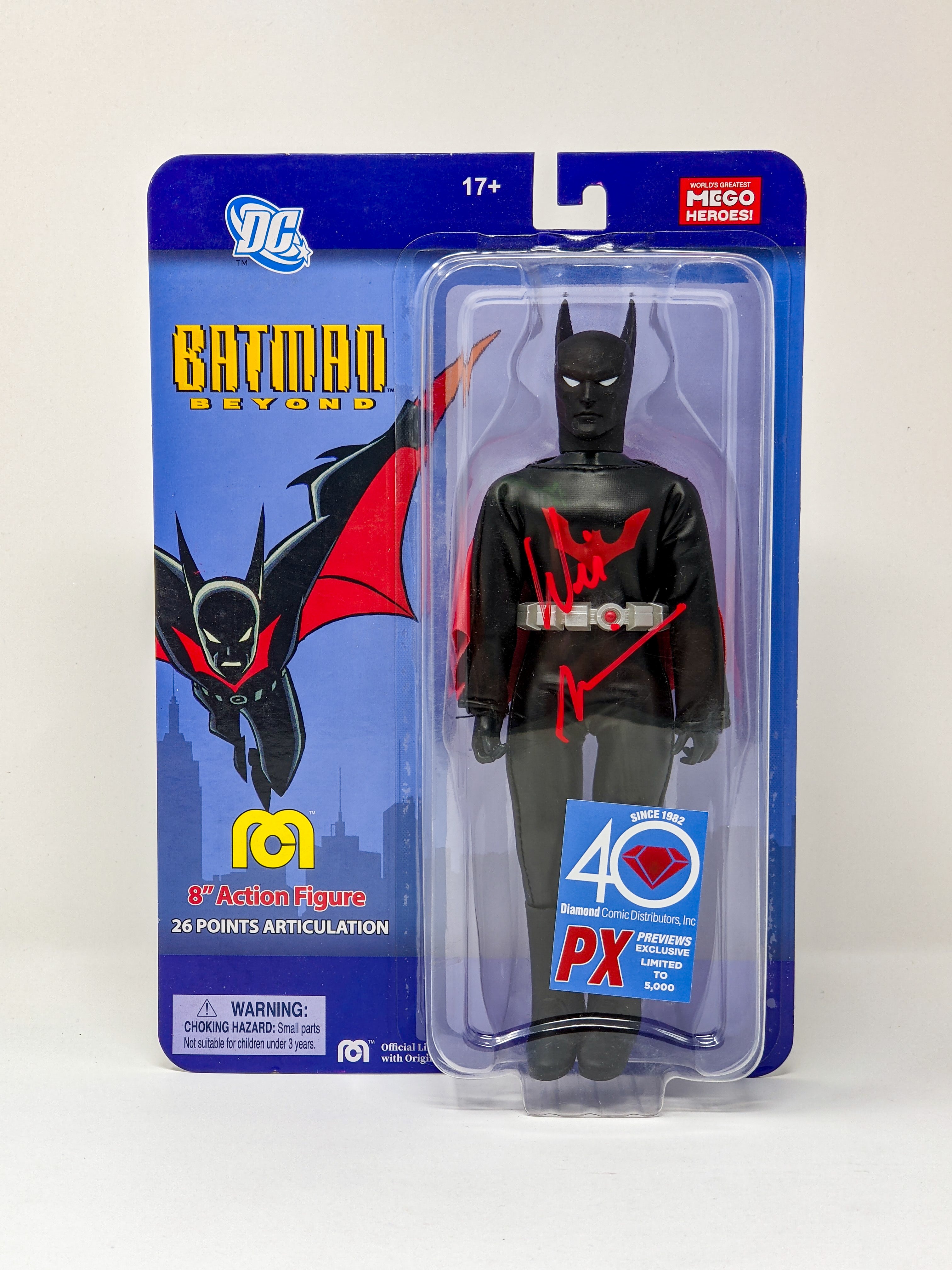 Will Friedle DC Batman Beyond Signed Exclusive Mego Action Figure JSA Certified Autograph