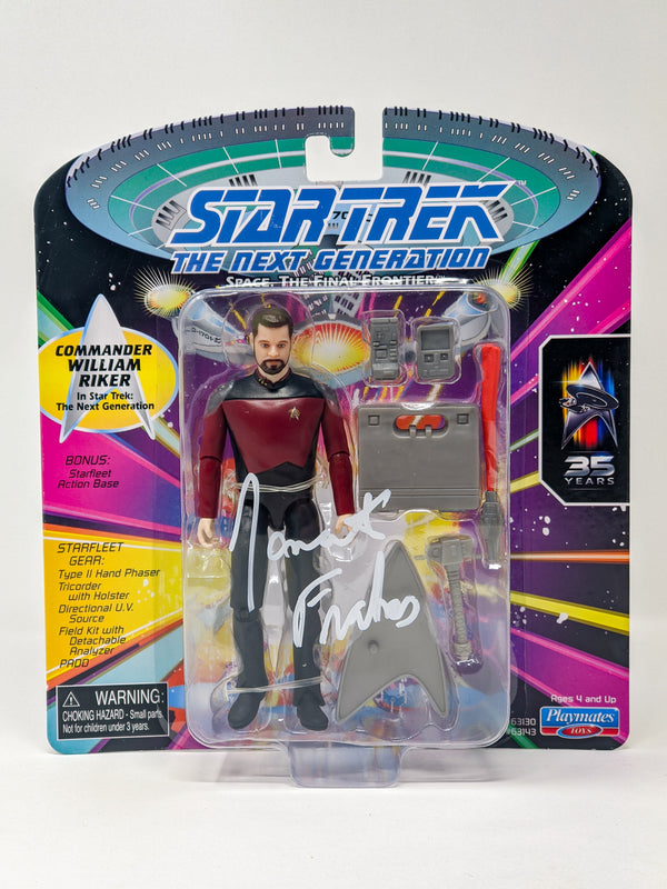 Jonathan Frakes Star Trek Commander William Riker Playmates Action Figure Signed JSA Certified Autograph