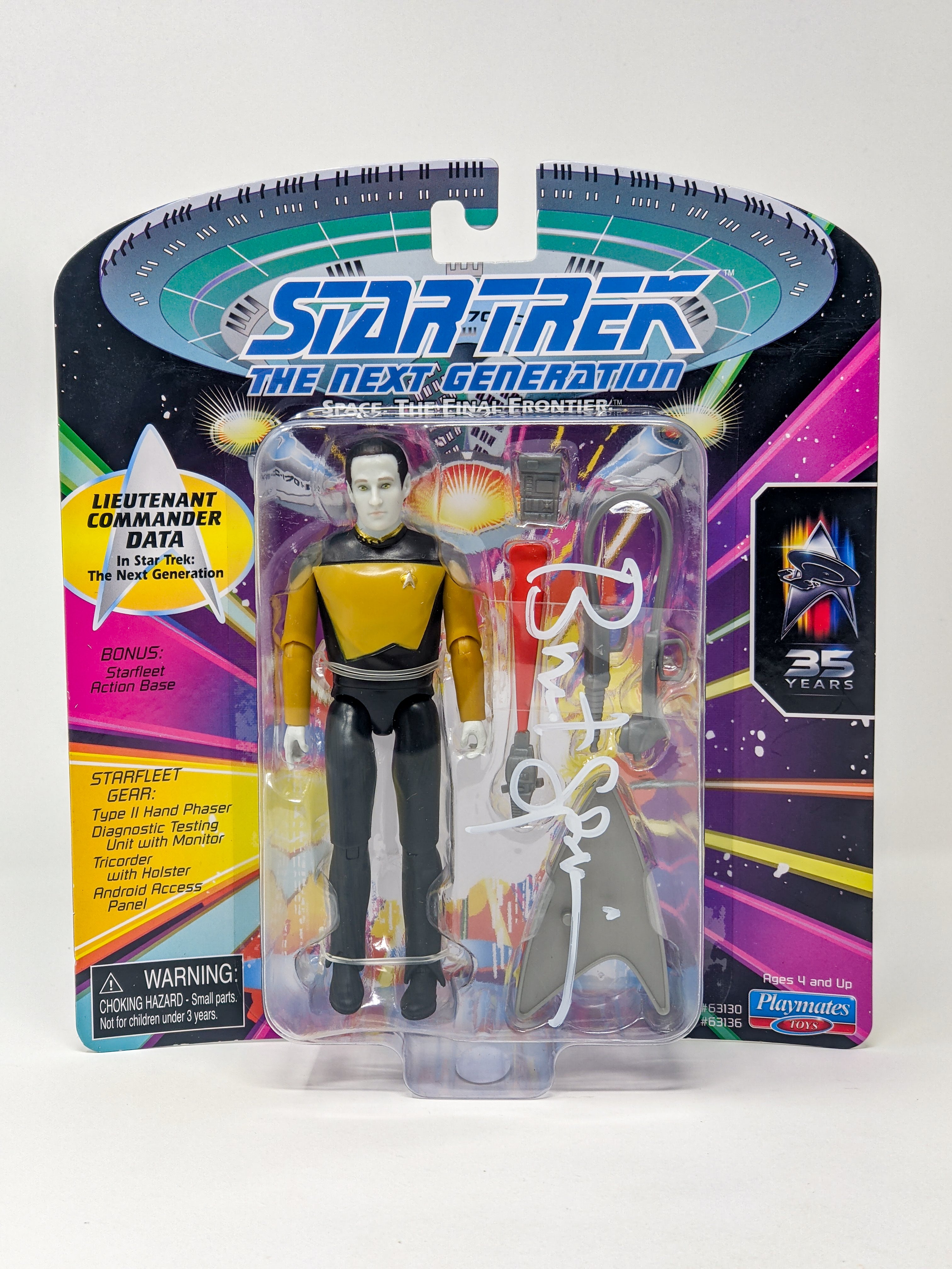 Brent Spiner Star Trek Lieutenant Commander Data Playmates Action Figure Signed JSA Certified Autograph