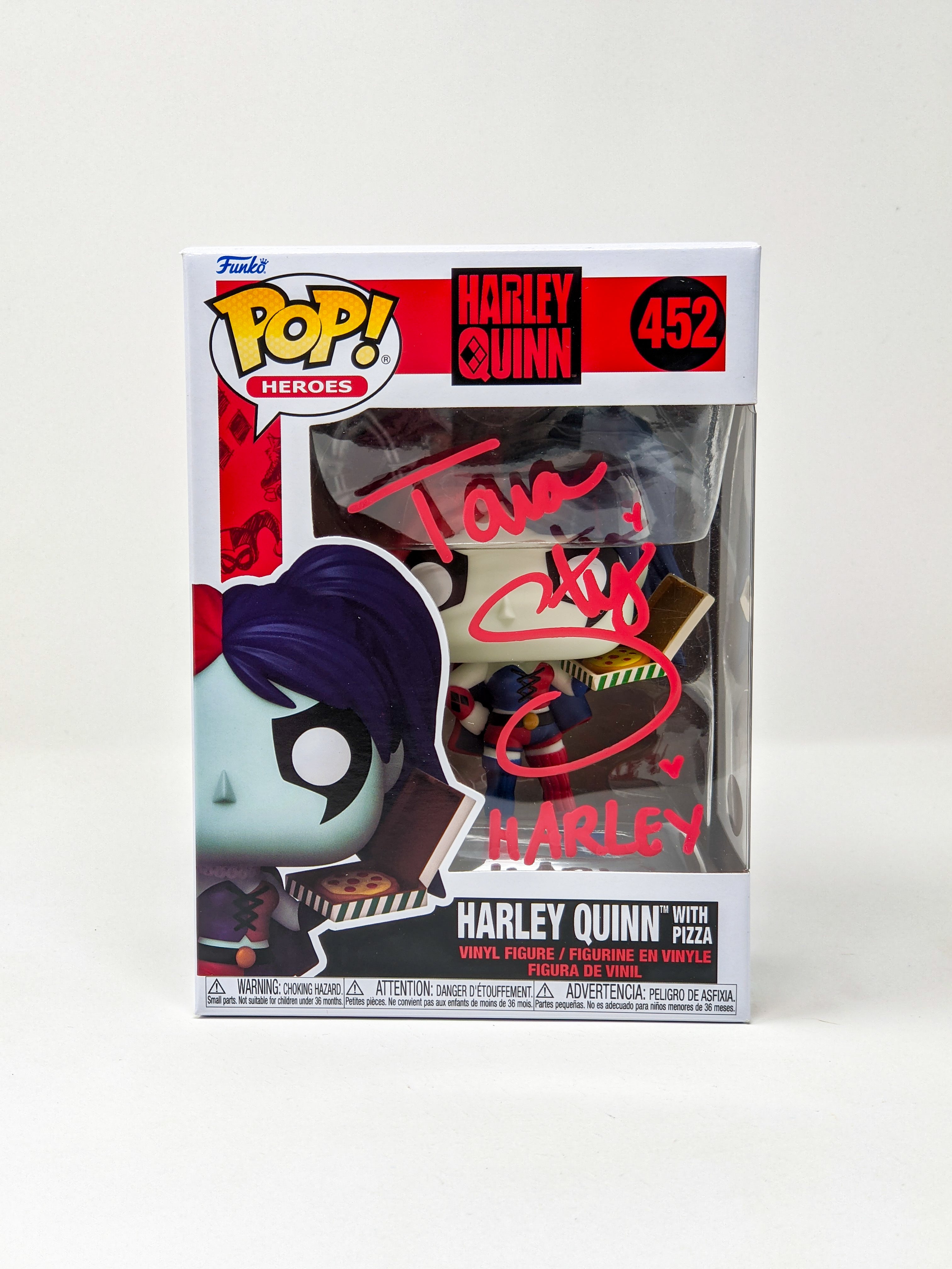 Tara Strong Harley Quinn (With Pizza) #452 Signed Funko Pop JSA Certified Autograph GalaxyCon