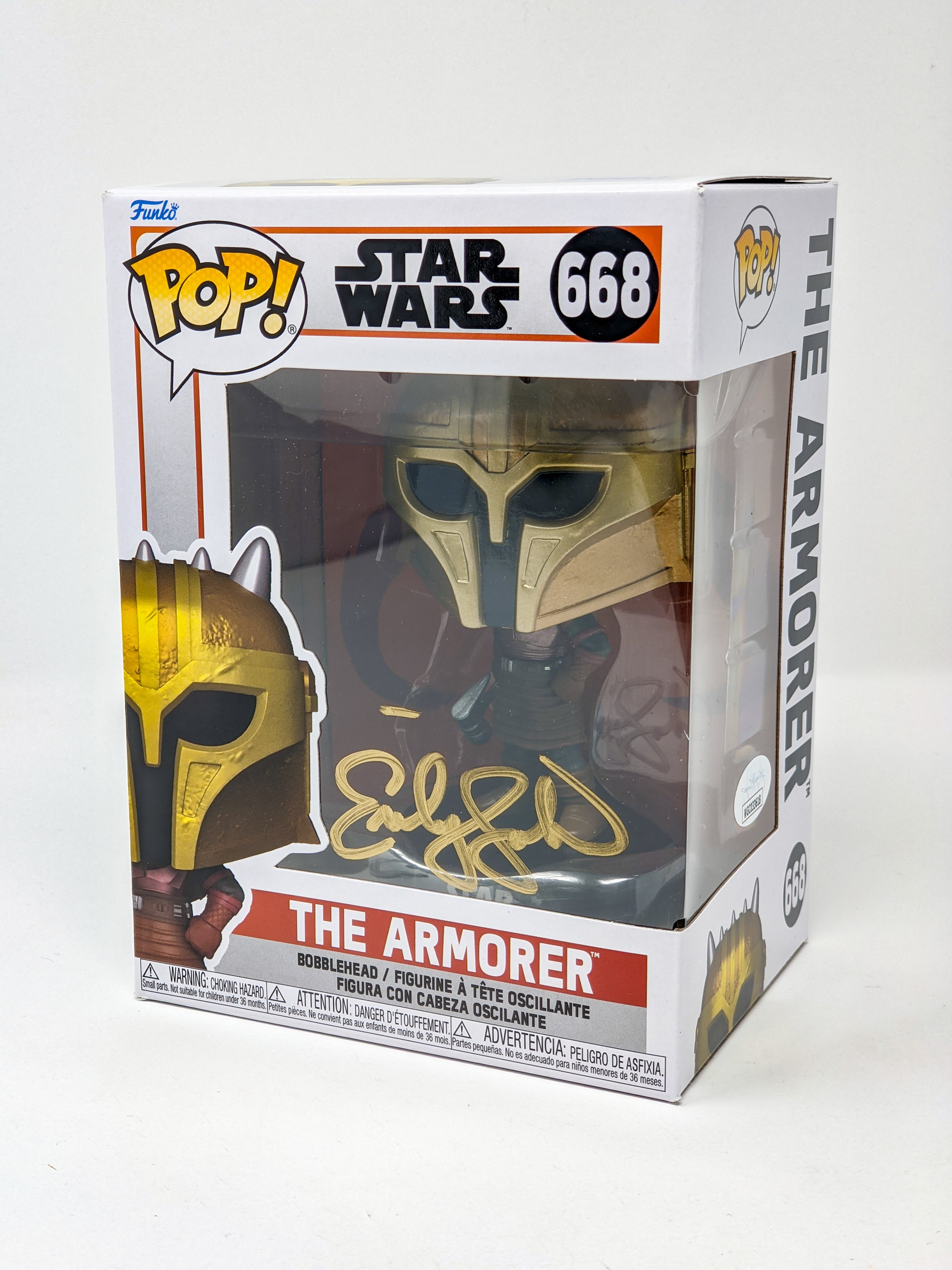 Emily Swallow Star Wars The Armorer #668 Signed Funko Pop JSA Certified Autograph