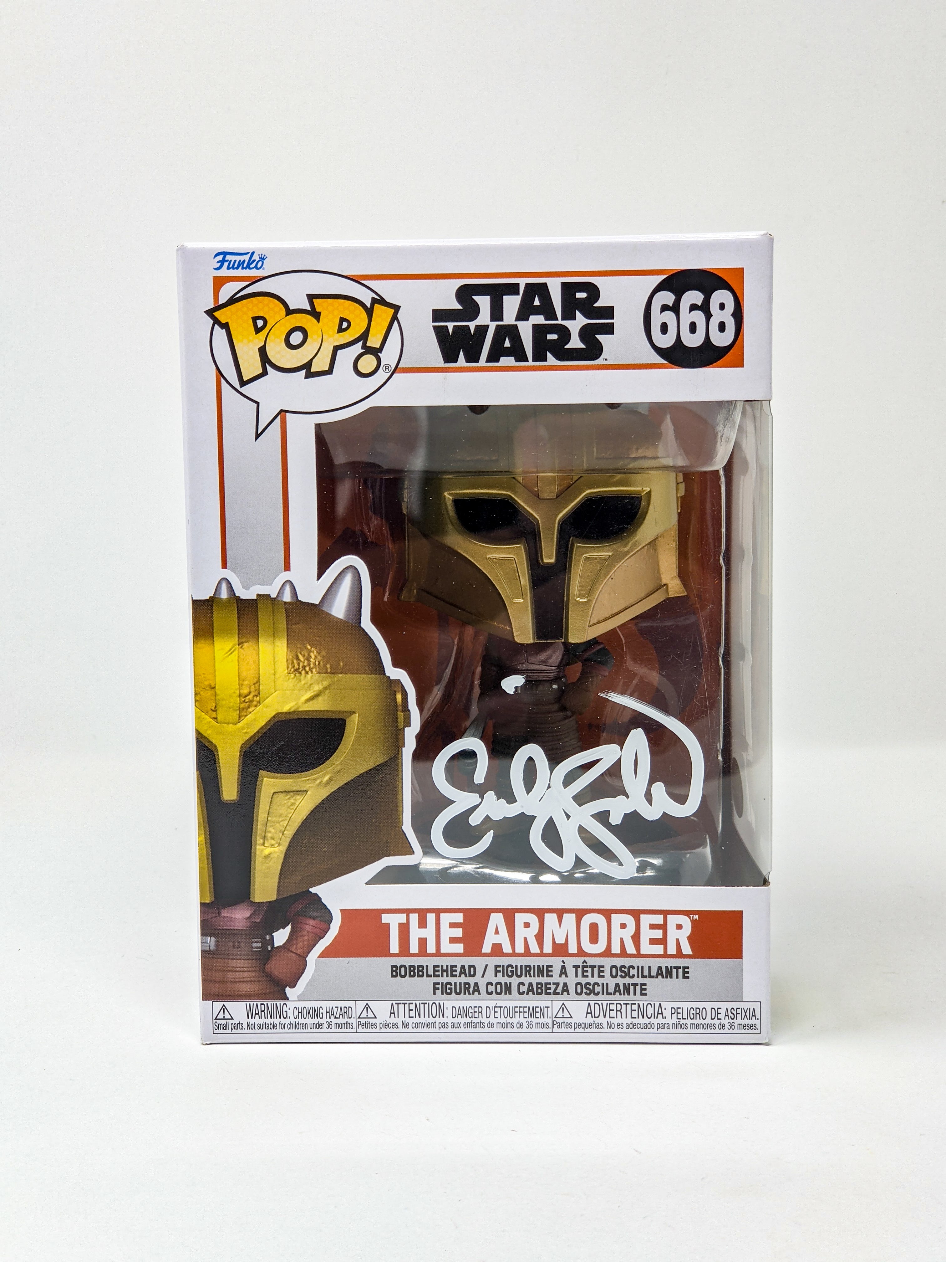 Emily Swallow Star Wars The Armorer #668 Signed Funko Pop JSA Certified Autograph GalaxyCon