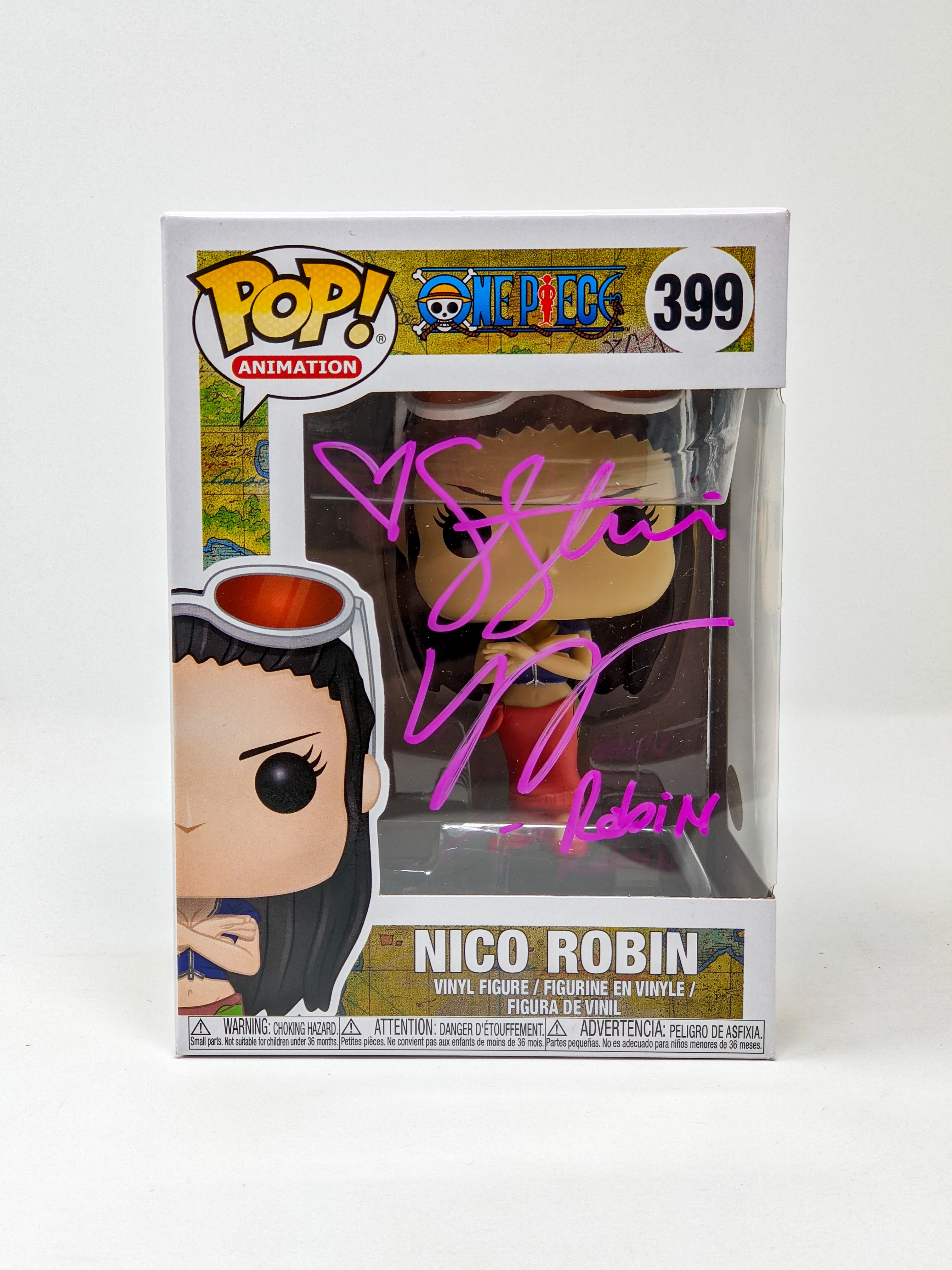Stephanie Young One Piece Nico Robin #399 Signed Funko Pop JSA Certified Autograph