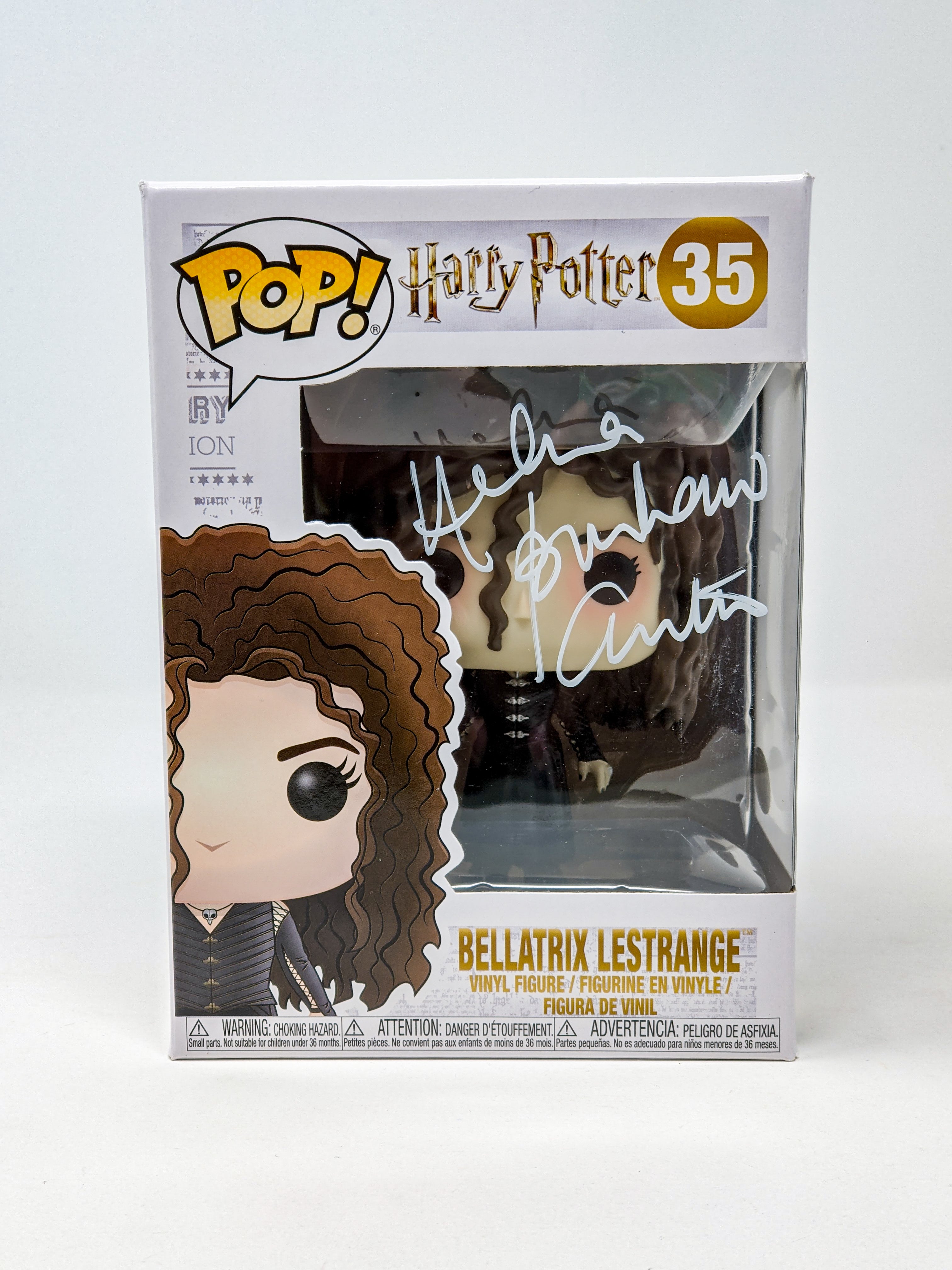 Helena Bonham Carter Bellatrix Lestrange White & Gold #35 Signed Funko Pop JSA Certified Autograph