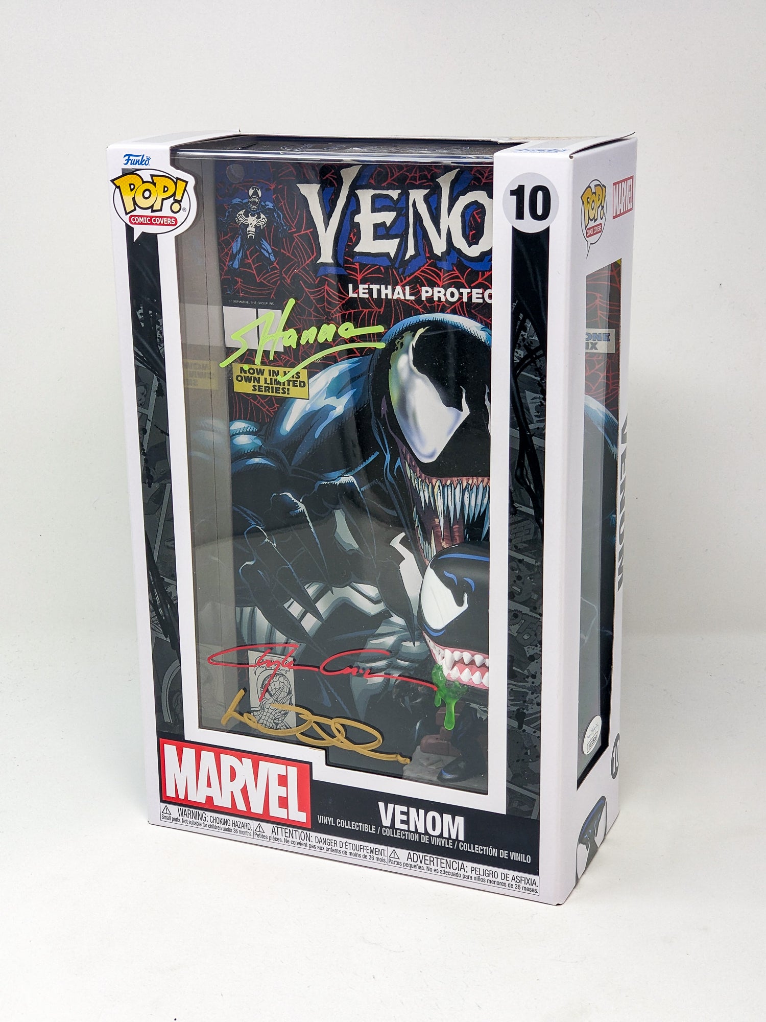 Venom #10 Comic Cover Funko Pop JSA Certified Autograph - Clayton Crain, Scott Hanna & Dan DiDio Signed