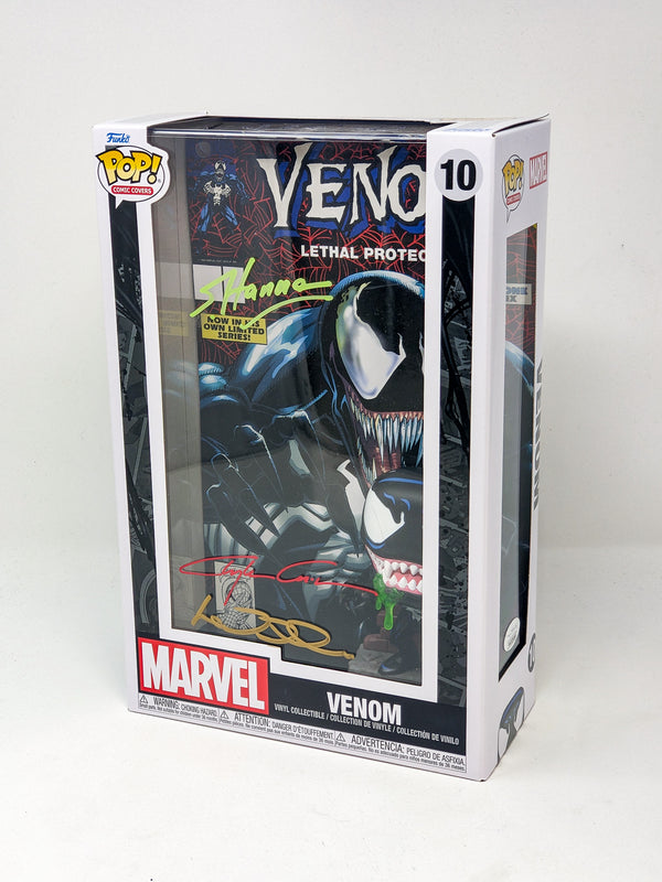 Venom #10 Comic Cover Funko Pop JSA Certified Autograph - Clayton Crain, Scott Hanna & Dan DiDio Signed