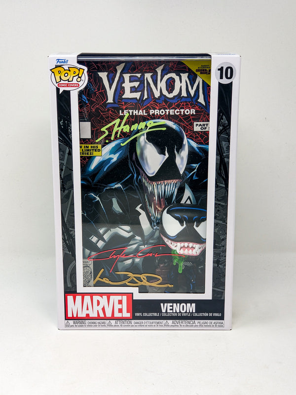 Venom #10 Comic Cover Funko Pop JSA Certified Autograph - Clayton Crain, Scott Hanna & Dan DiDio Signed