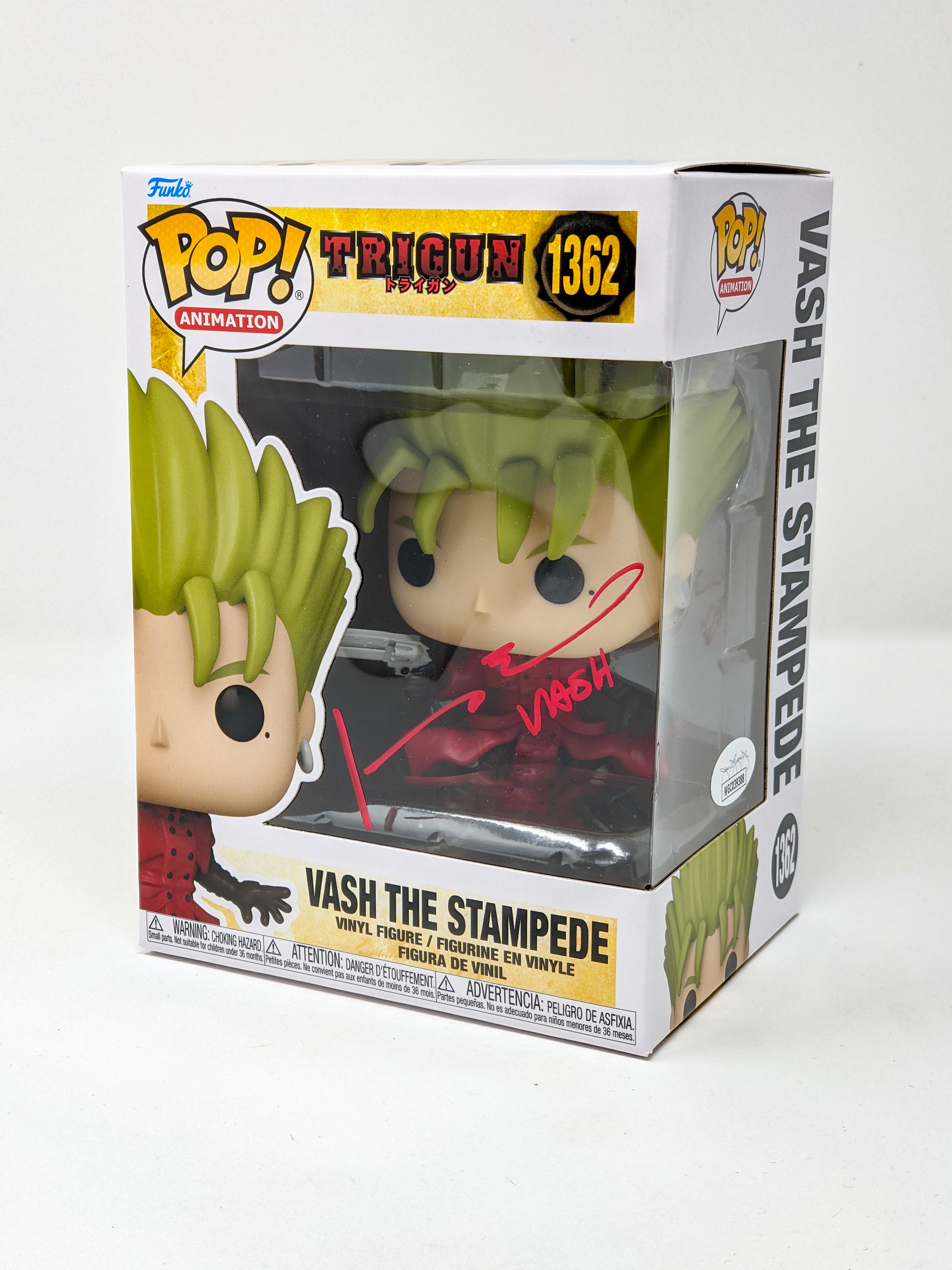 Johnny Yong Bosch Trigun Vash The Stampede #1362 Signed Funko POP JSA Certified Autograph