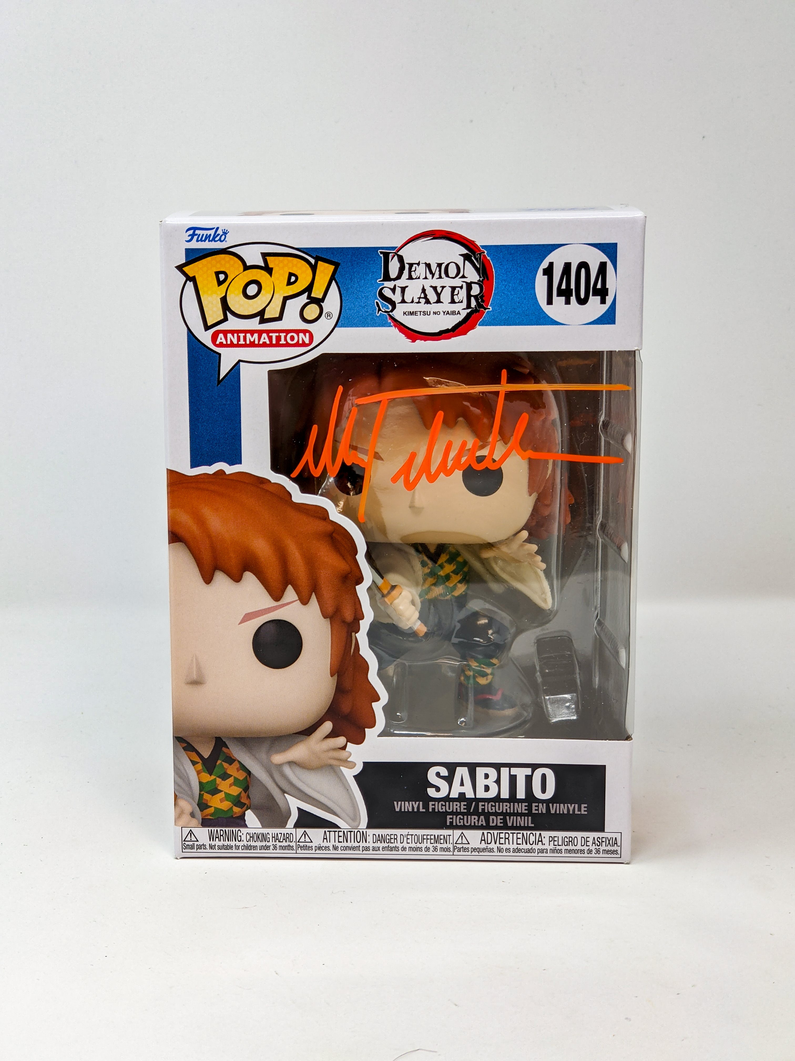 Max Mittelman Demon Slayer Sabito #1404 Signed Funko POP! JSA Certified Autograph