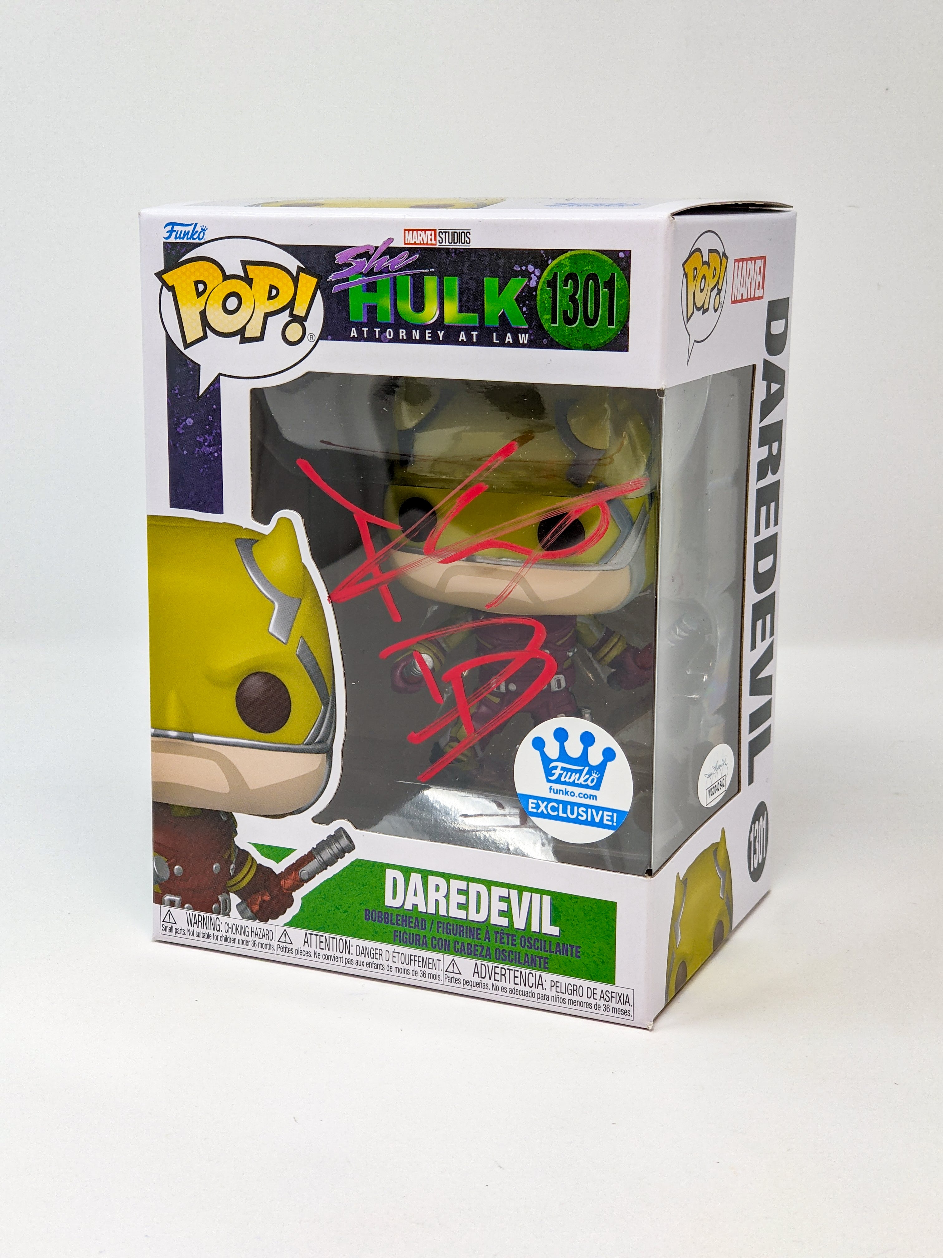 Charlie Cox She Hulk Daredevil #1301 Exclusive Signed Funko Pop JSA Certified Autograph