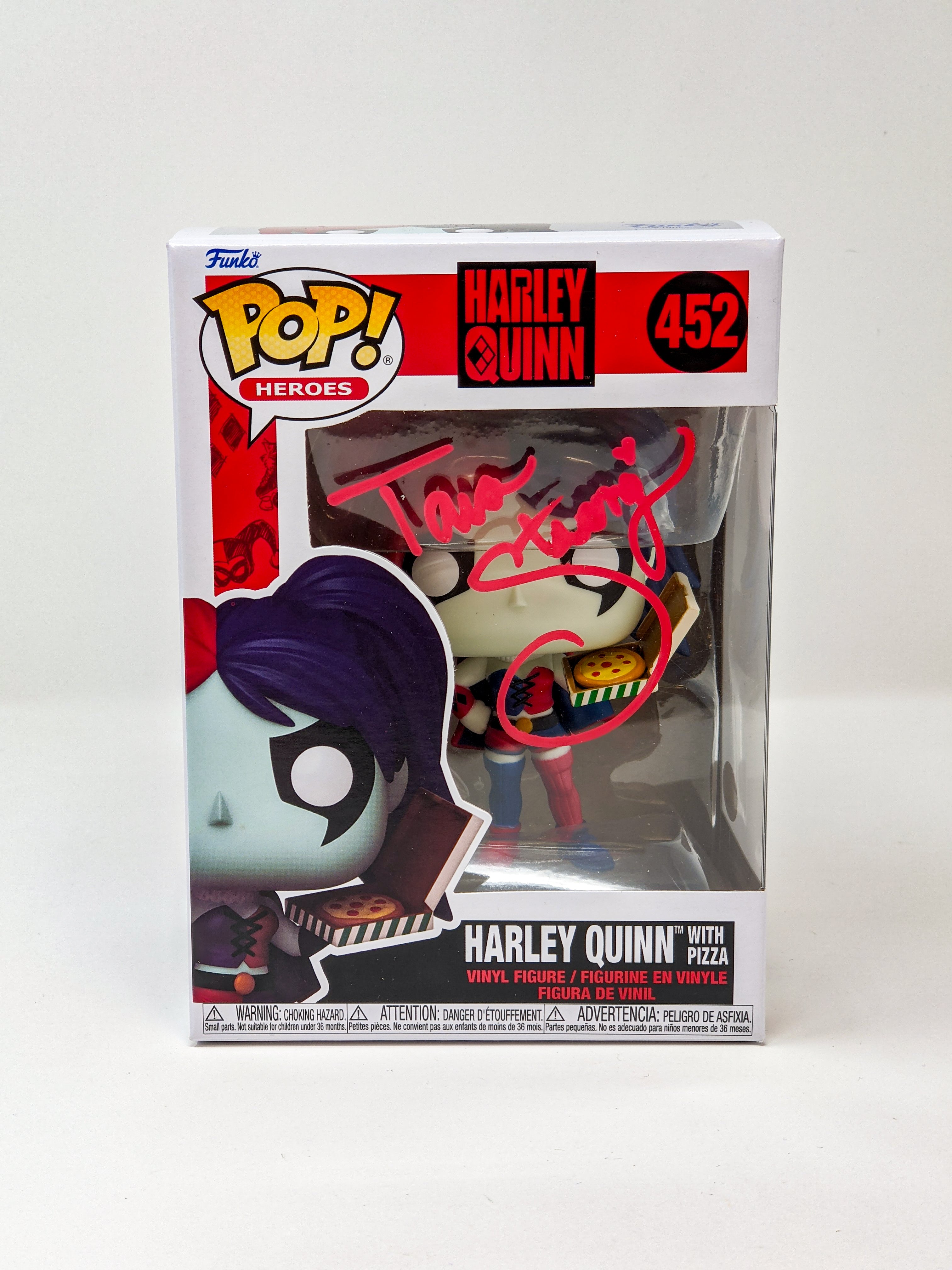 Tara Strong Harley Quinn (With Pizza) #452 Signed Funko Pop JSA Certified Autograph