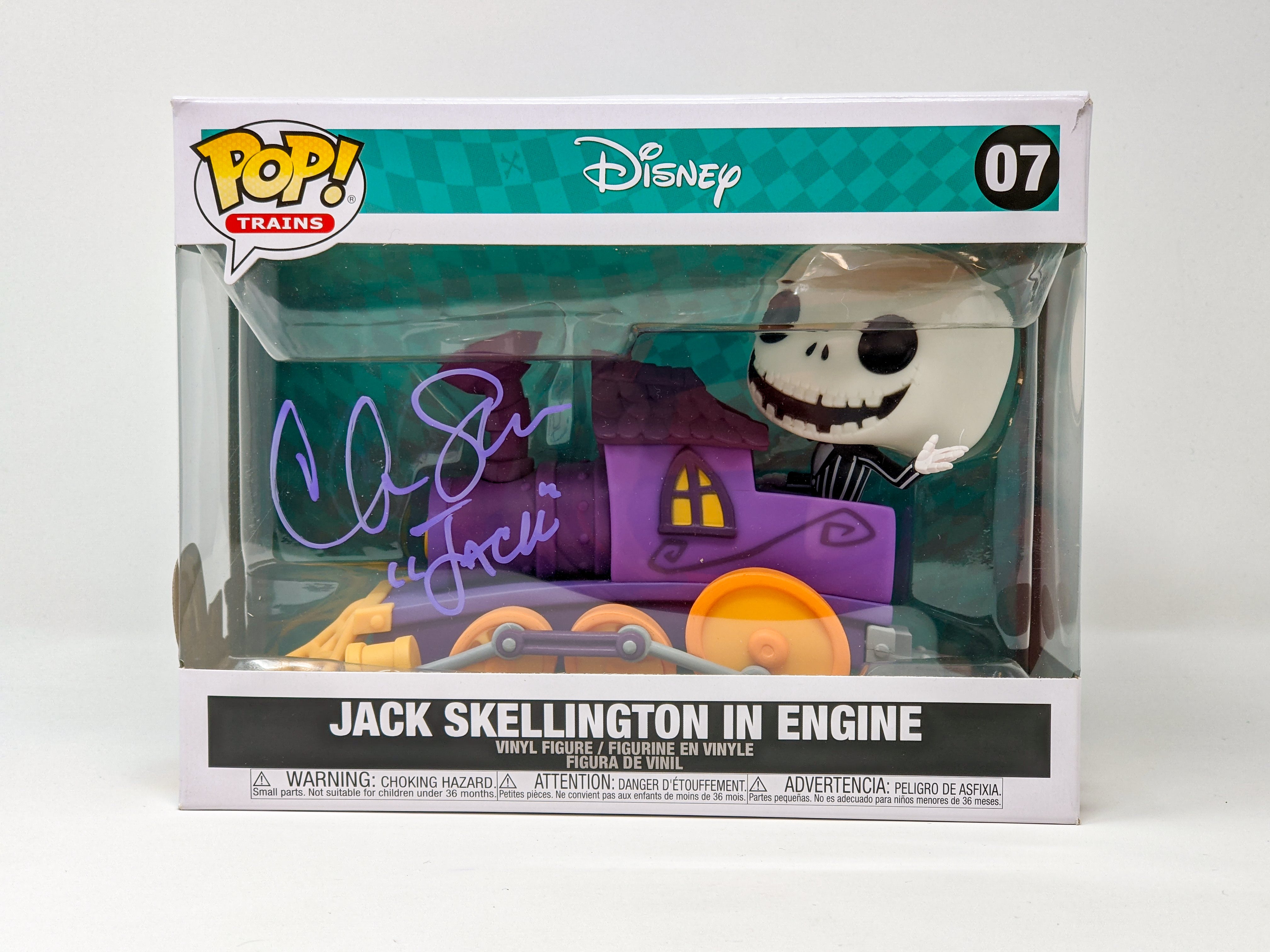 Chris Sarandon Disney Jack Skellington in Engine #07 Large Signed Funko Pop JSA Certified Autograph