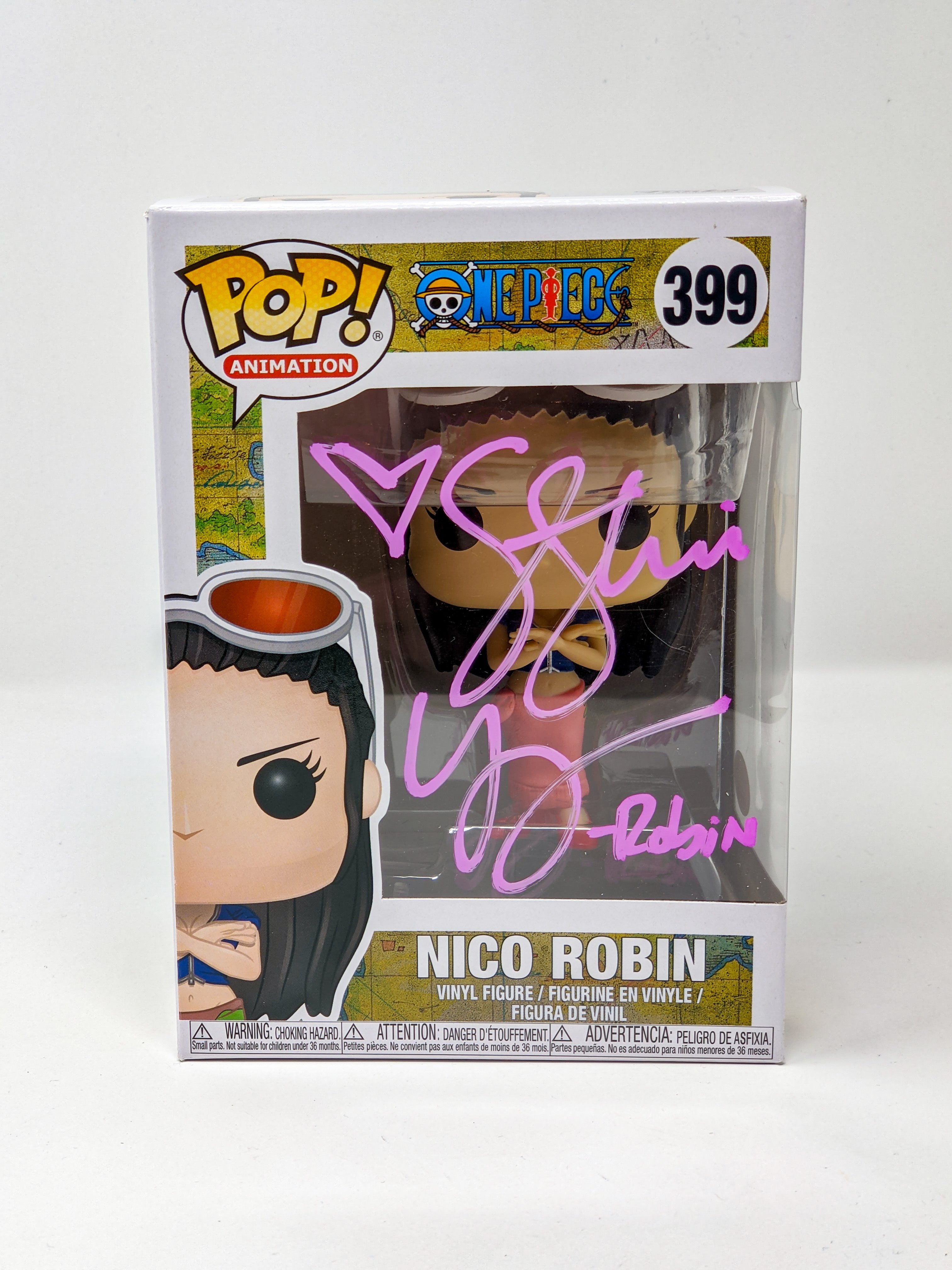 Stephanie Young One Piece Nico Robin #399 Signed Funko Pop JSA Certified Autograph