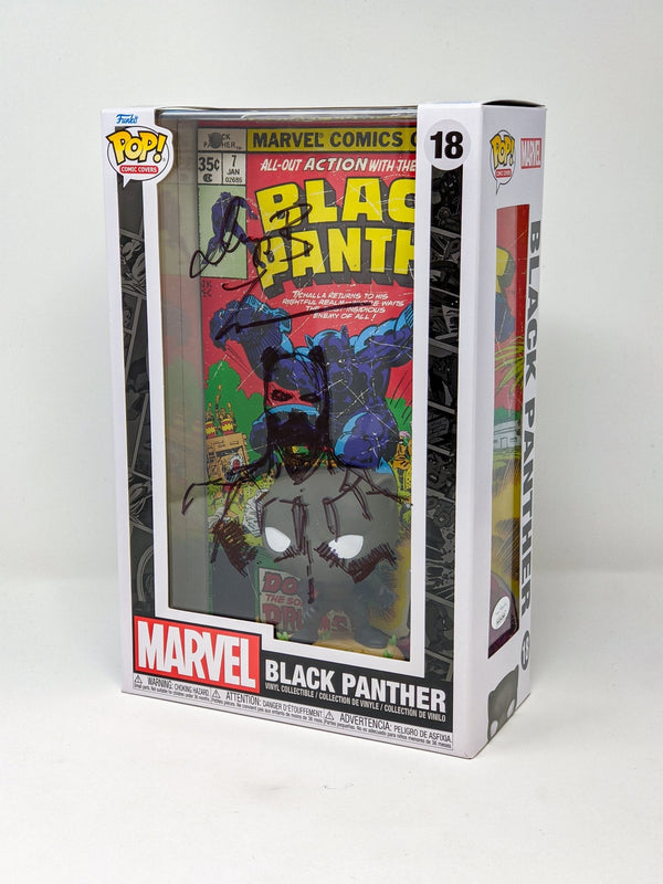 Denys Cowan Marvel BLACK PANTHER Signed & Remarqued Funko Pop Comic Cover JSA Certified Autograph
