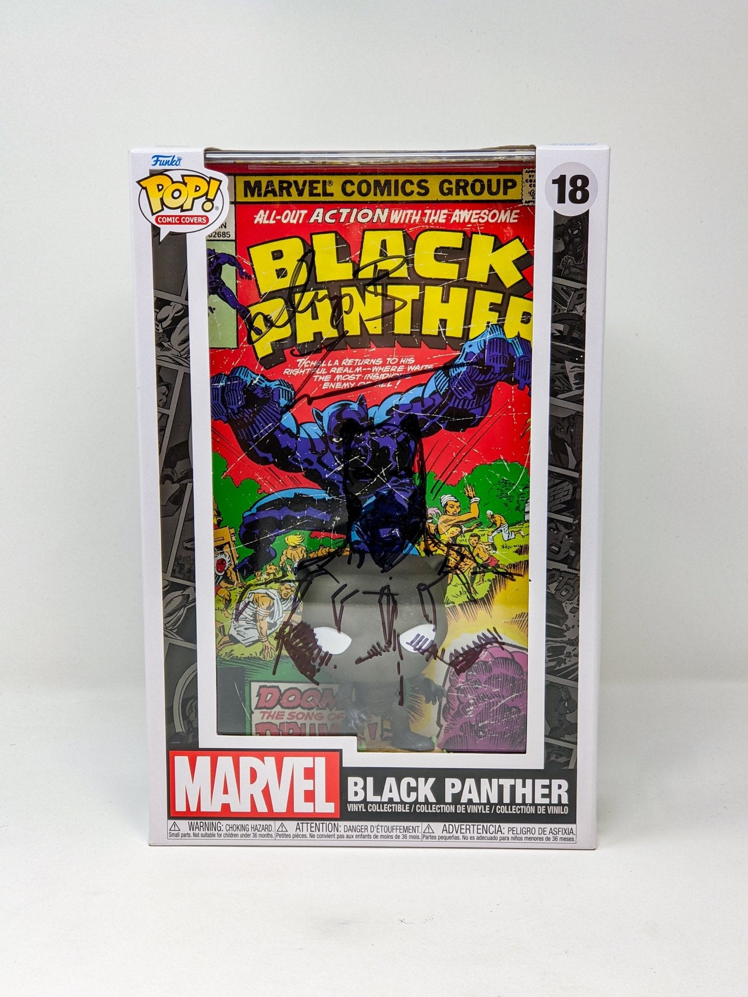 Denys Cowan Marvel BLACK PANTHER Signed & Remarqued Funko Pop Comic Cover JSA Certified Autograph