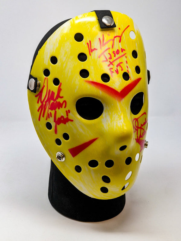 Friday the 13th JASON Hockey Mask Signed x4 Mears, Hodder, Graham, Kirzinger JSA Certified Autograph