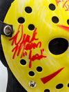 Friday the 13th JASON Hockey Mask Signed x4 Mears, Hodder, Graham, Kirzinger JSA Certified Autograph
