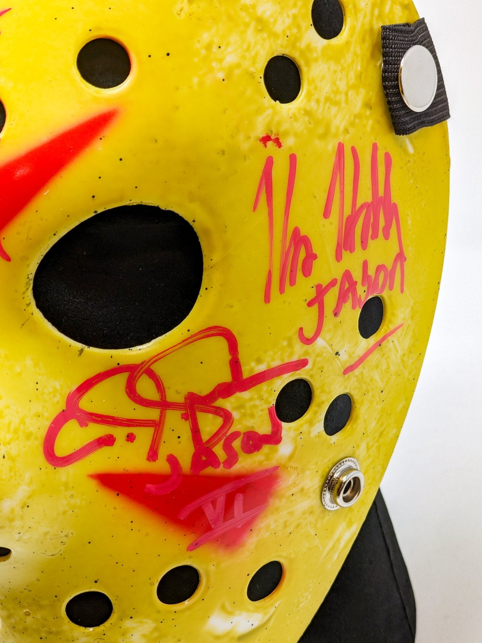 Friday the 13th JASON Hockey Mask Signed x4 Mears, Hodder, Graham, Kirzinger JSA Certified Autograph