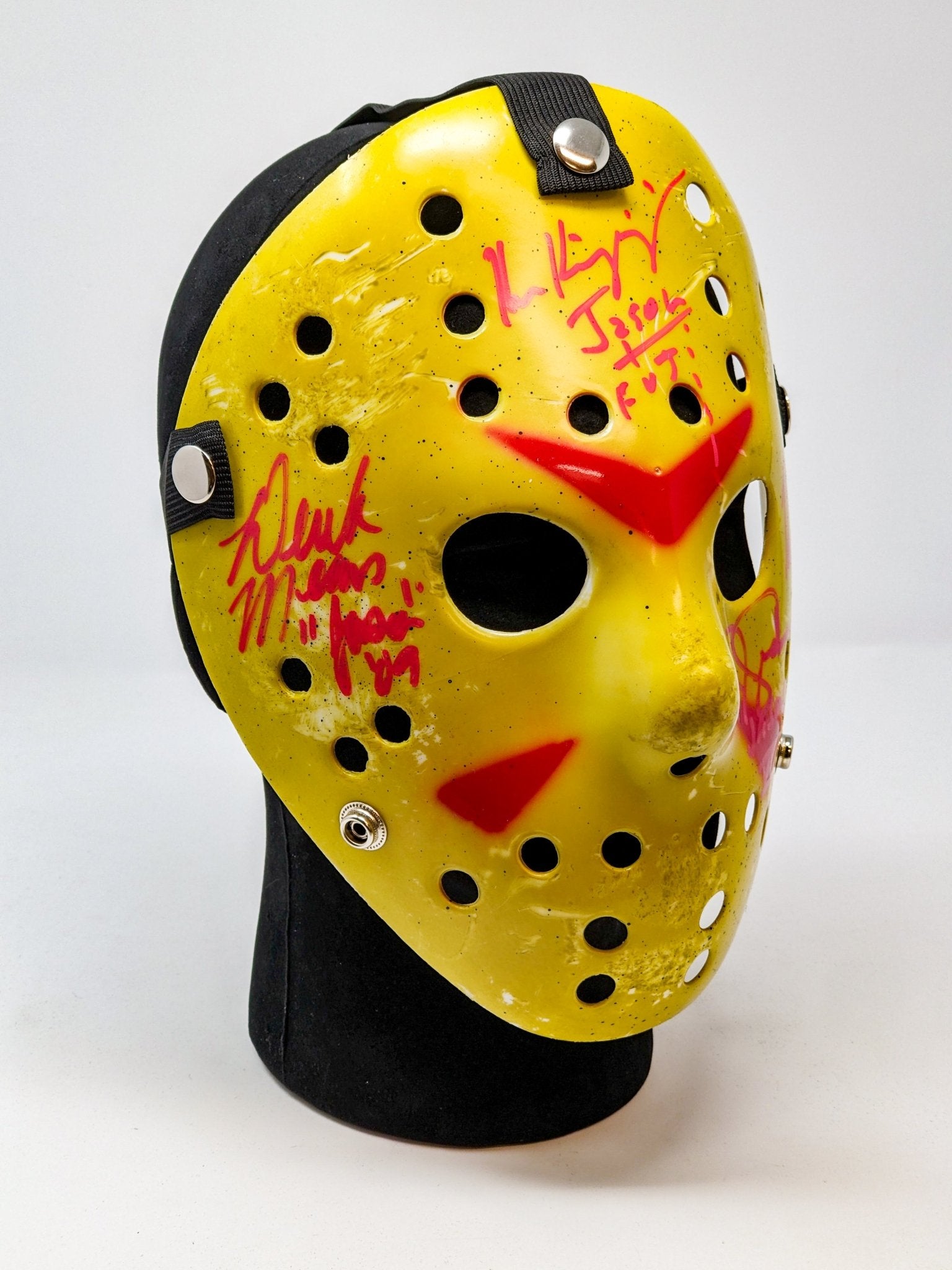 Friday the 13th JASON Hockey Mask Signed x4 Mears, Hodder, Graham, Kirzinger JSA Certified Autograph