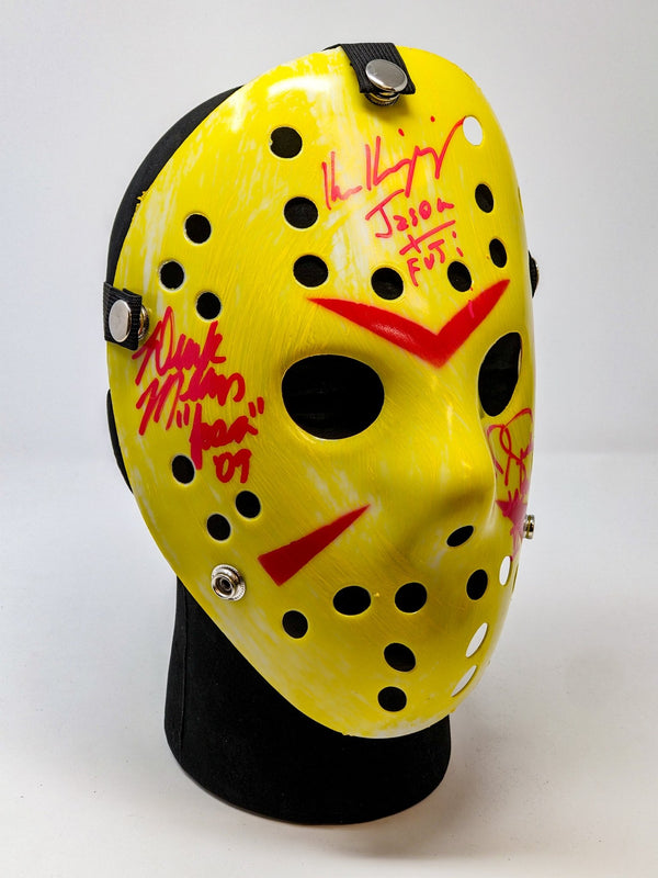 Friday the 13th JASON Hockey Mask Signed x4 Mears, Hodder, Graham, Kirzinger JSA Certified Autograph