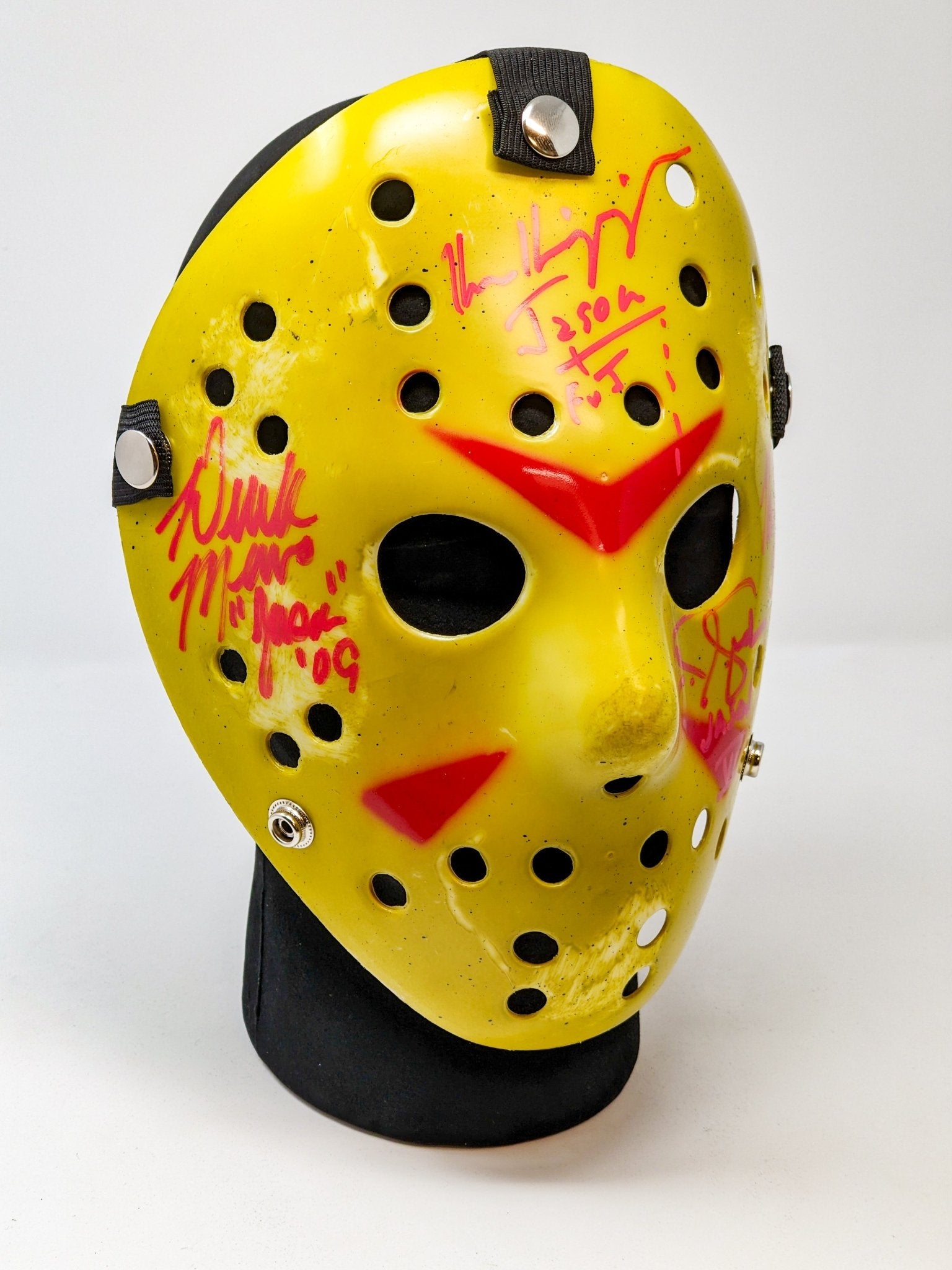 Friday the 13th JASON Hockey Mask Signed x4 Mears, Hodder, Graham, Kirzinger JSA Certified Autograph