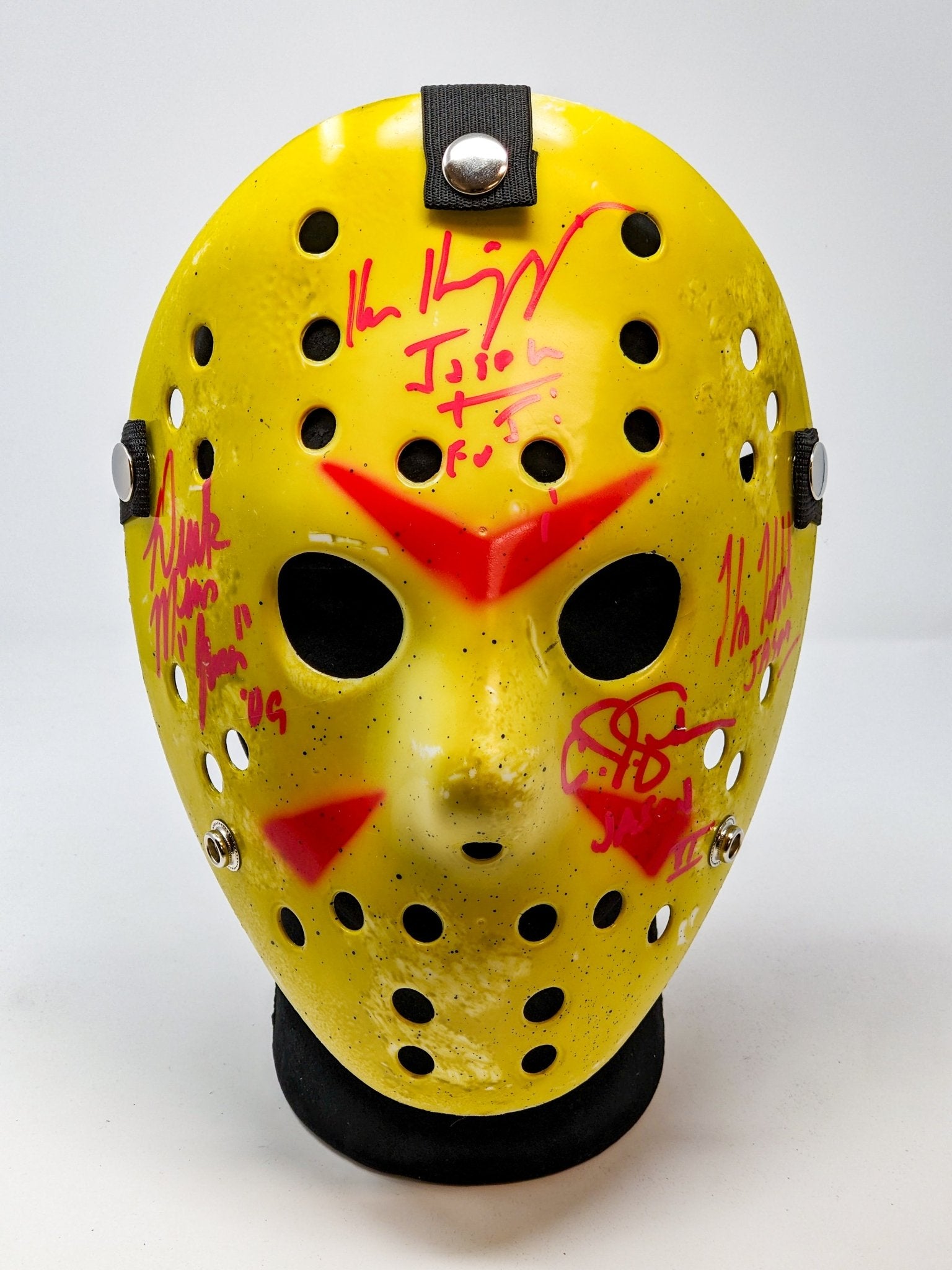 Friday the 13th JASON Hockey Mask Signed x4 Mears, Hodder, Graham, Kirzinger JSA Certified Autograph