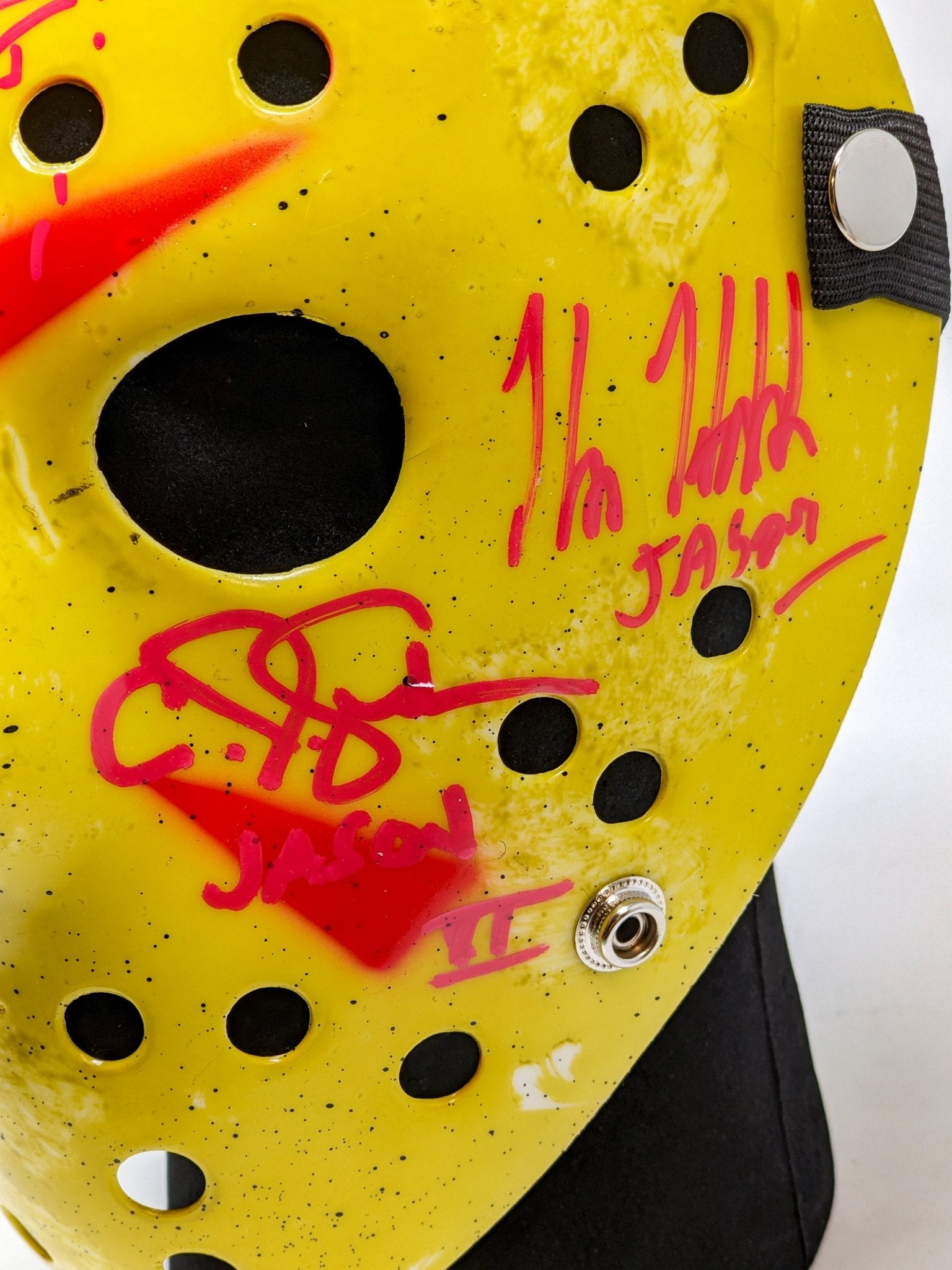 Friday the 13th JASON Hockey Mask Signed x4 Mears, Hodder, Graham, Kirzinger JSA Certified Autograph