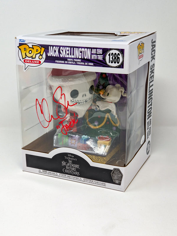 Chris Sarandon Disney Jack Skellington and Zero with Tree #1386 Large Signed Funko Pop JSA Certified Autograph