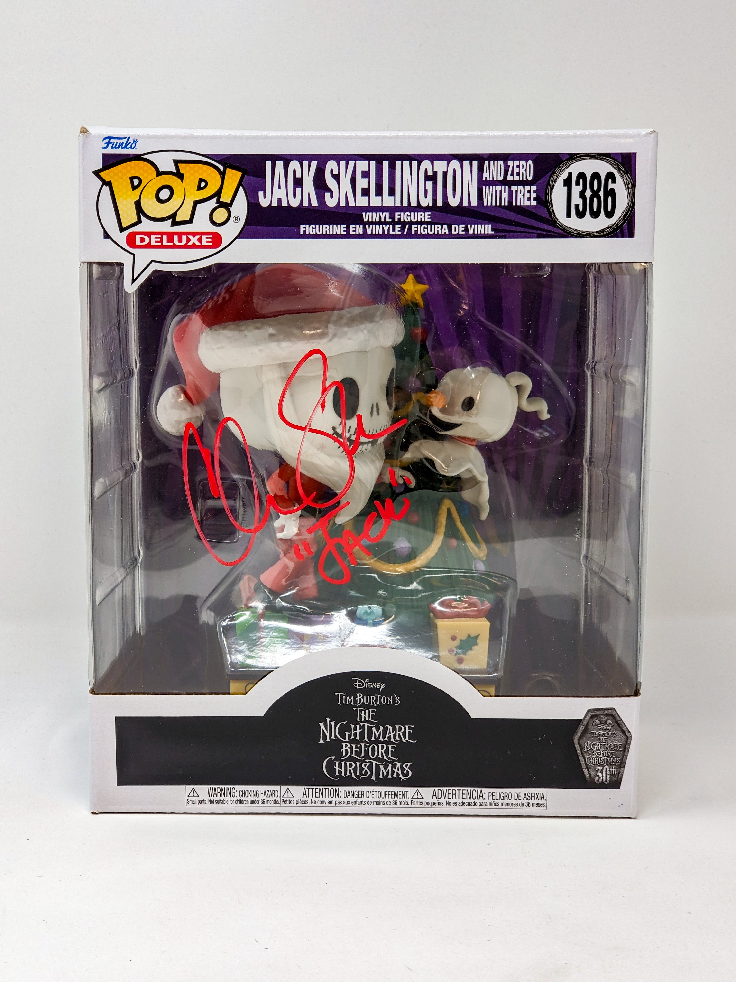 Chris Sarandon Disney Jack Skellington and Zero with Tree #1386 Large Signed Funko Pop JSA Certified Autograph