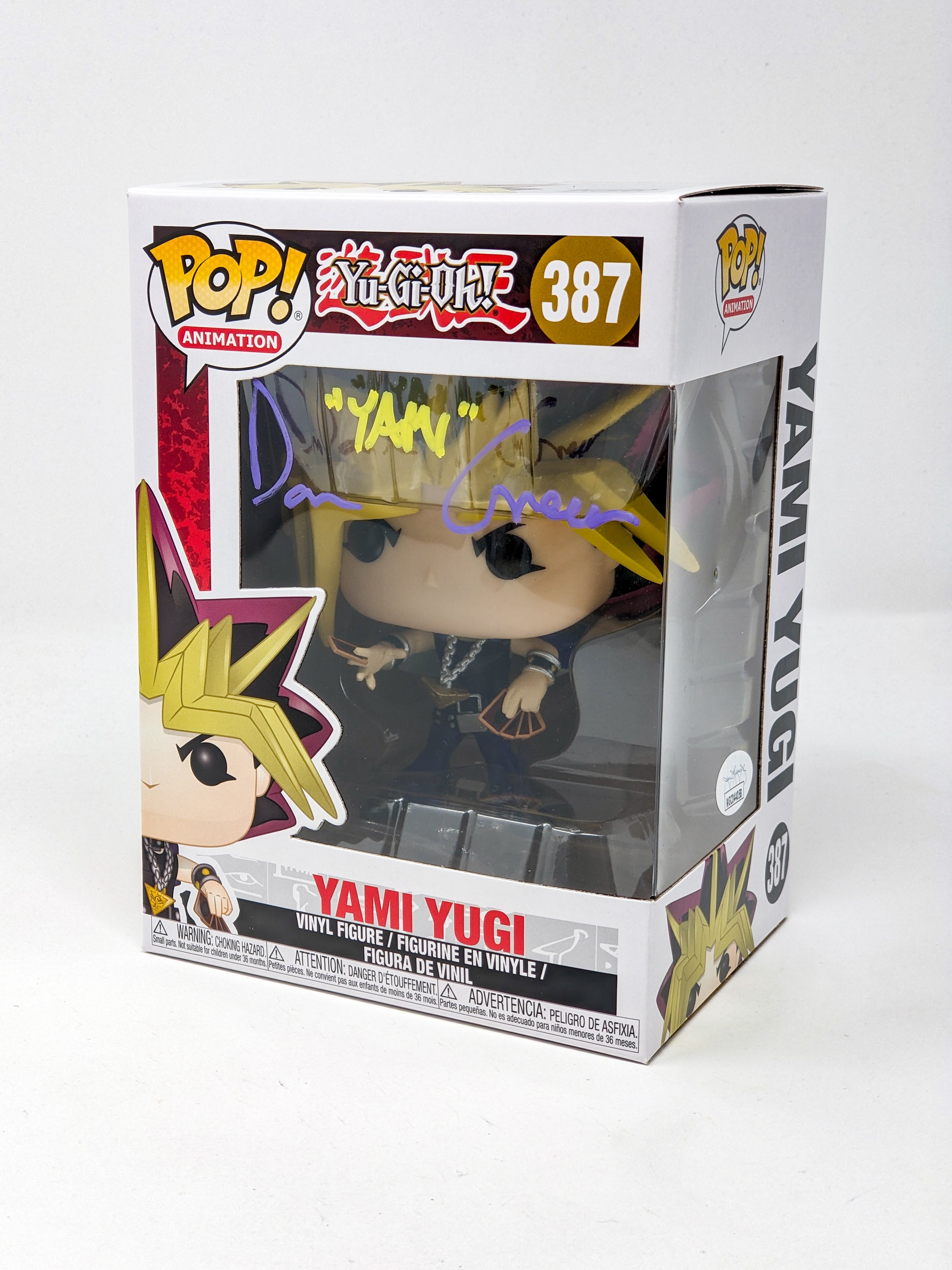 Dan Green YuGiOh Yami Yugi #387 Signed Funko Pop JSA Certified Autograph