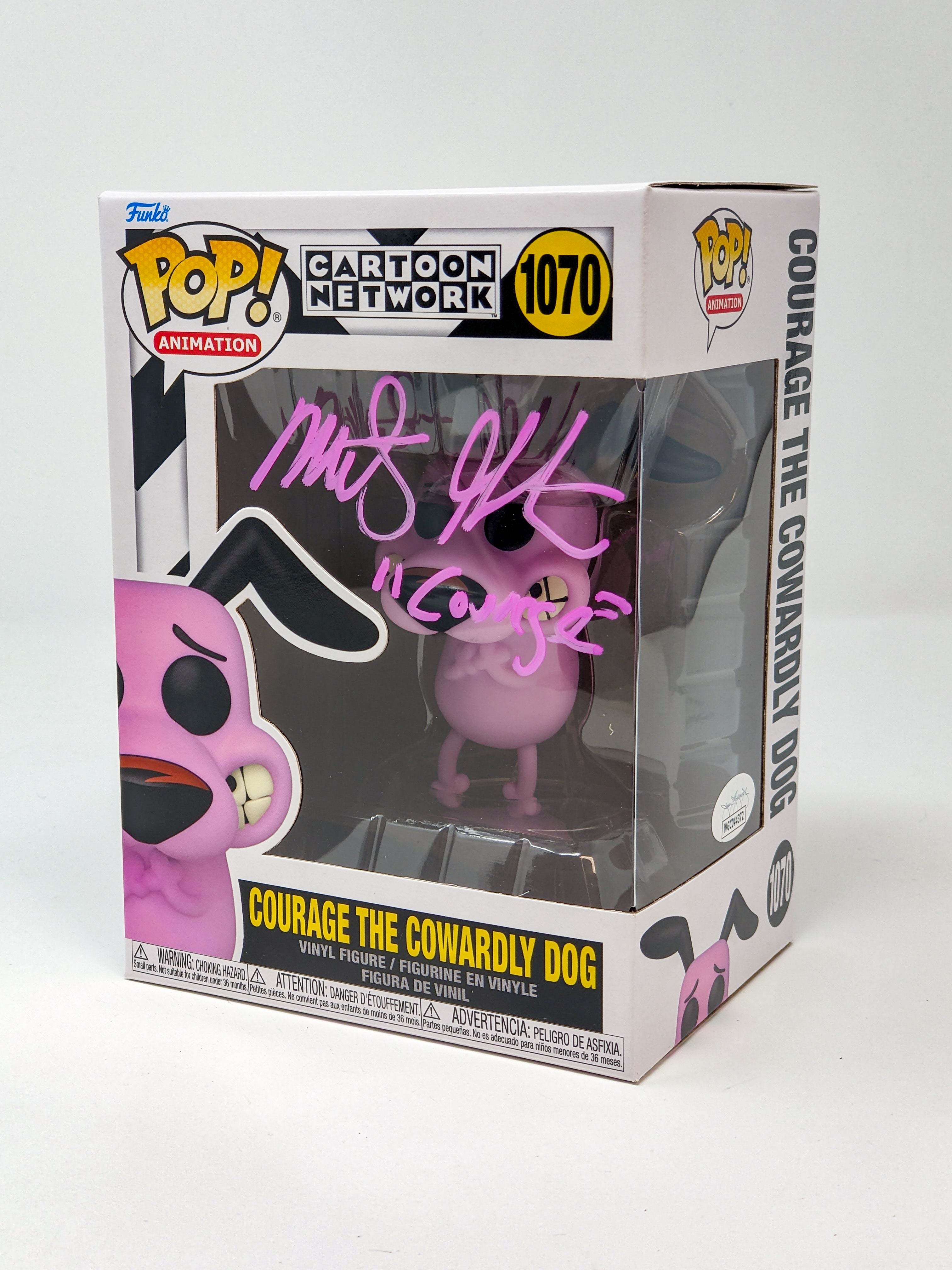 Marty Grabstein Cartoon Network Courage the Cowardly Dog #1070 Signed Funko Pop JSA COA Certified Autograph