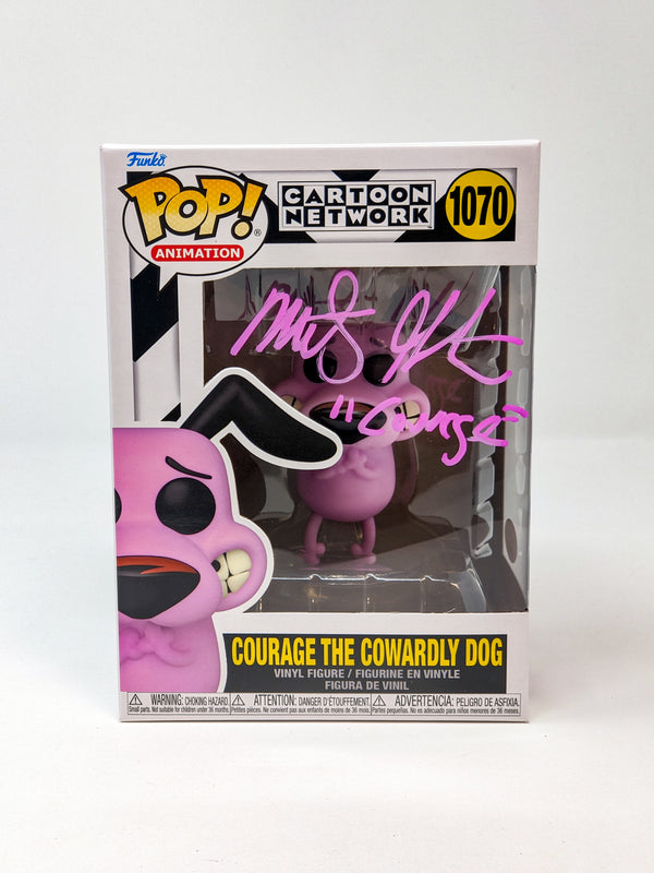 Marty Grabstein Cartoon Network Courage the Cowardly Dog #1070 Signed Funko Pop JSA COA Certified Autograph