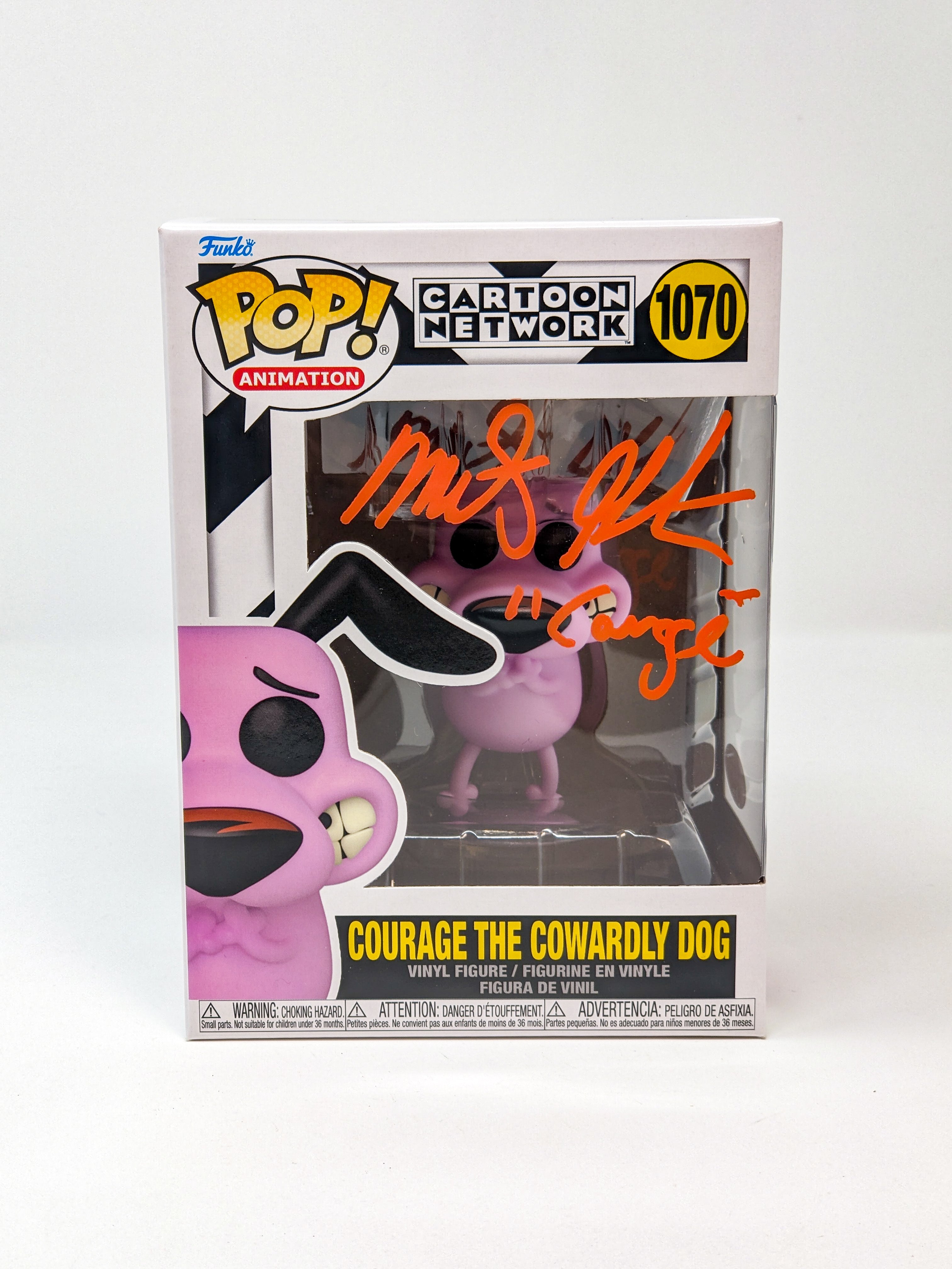 Marty Grabstein Cartoon Network Courage the Cowardly Dog #1070 Signed Funko Pop JSA COA Certified Autograph