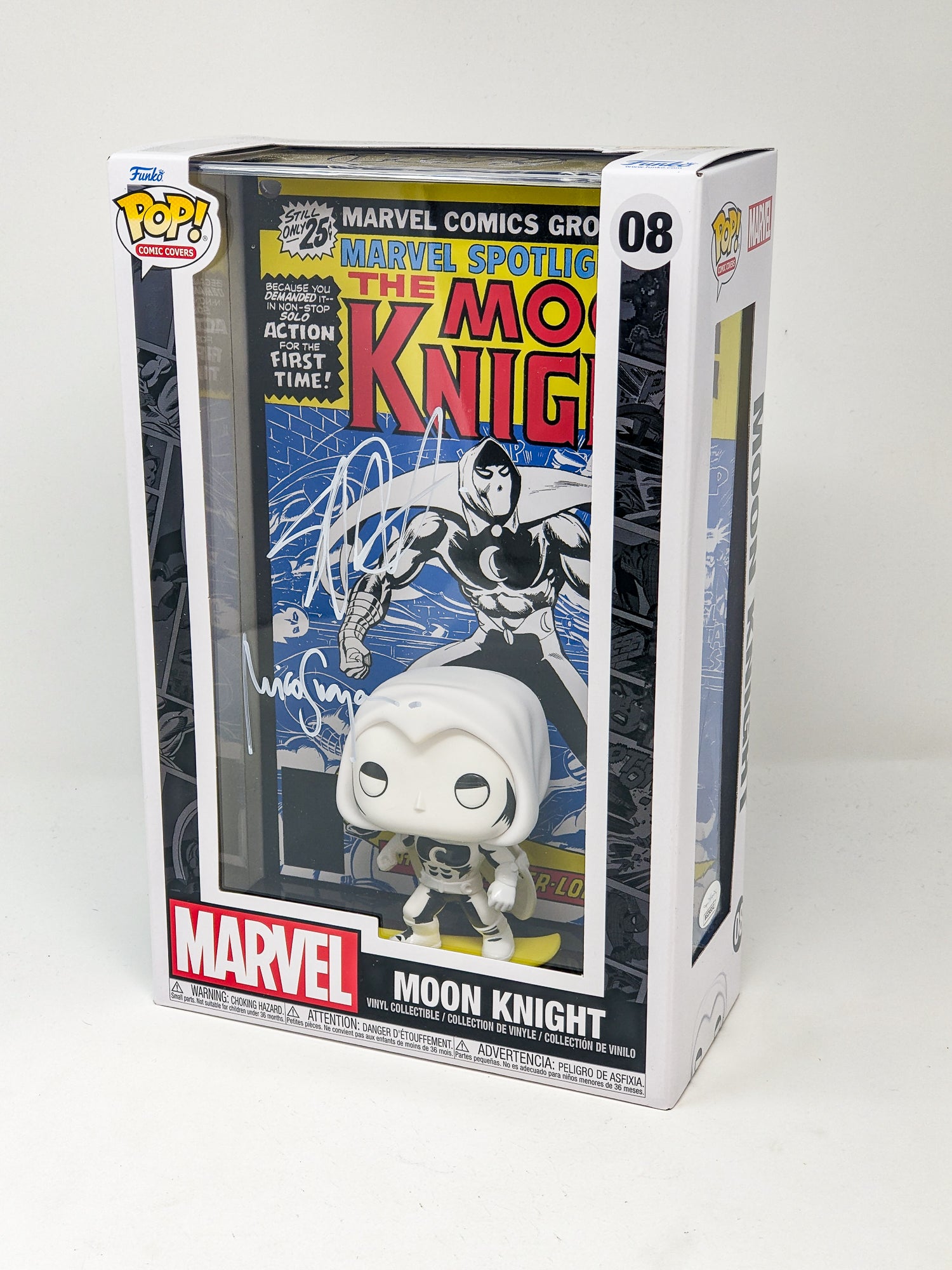 Stephen Platt & Mico Suayan Signed MOON KNIGHT #08 Funko Pop Comic Cover JSA Certified Autograph