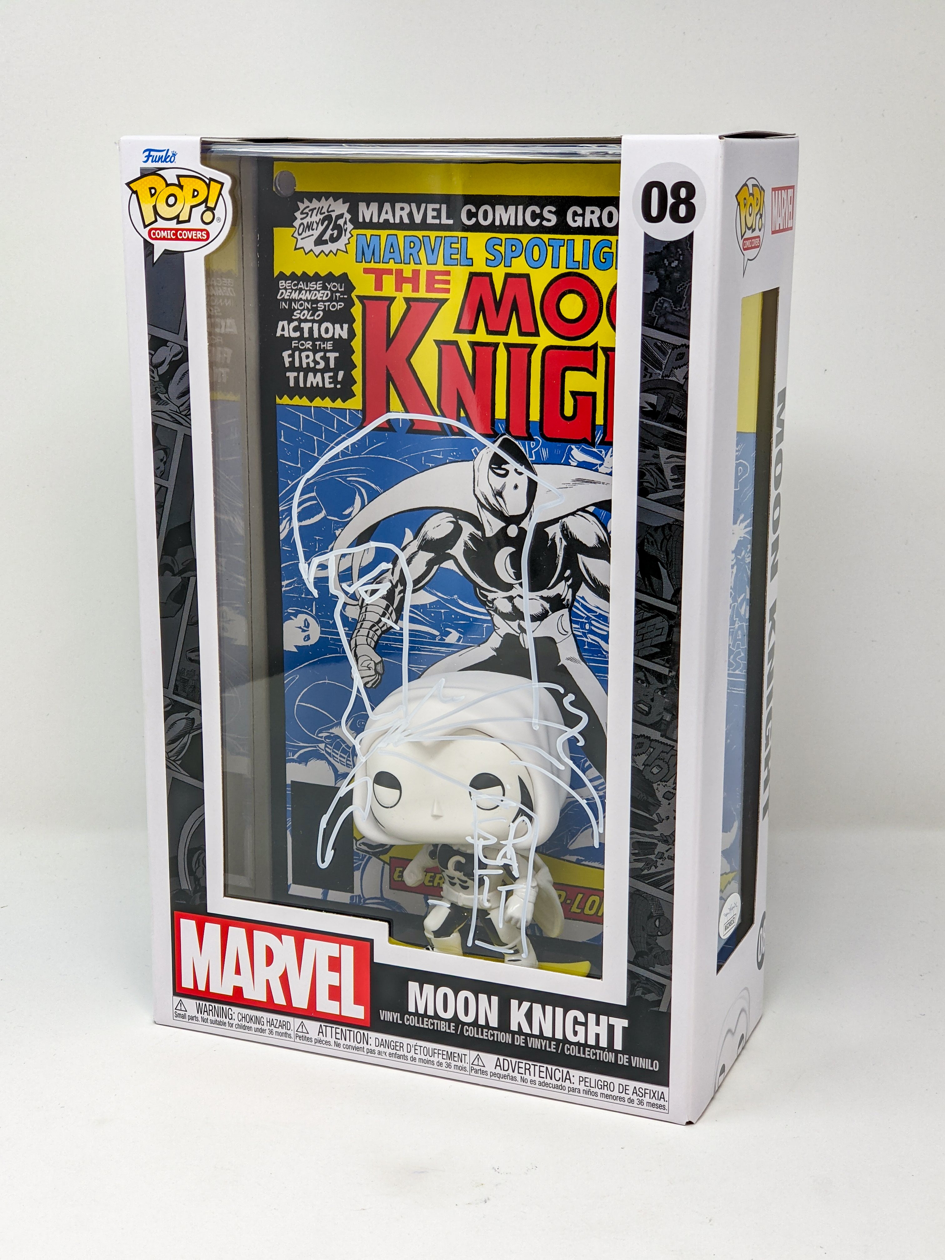 Stephen Platt MOON KNIGHT #08 Signed & Remarqued Funko Pop Comic Cover JSA Certified Autograph