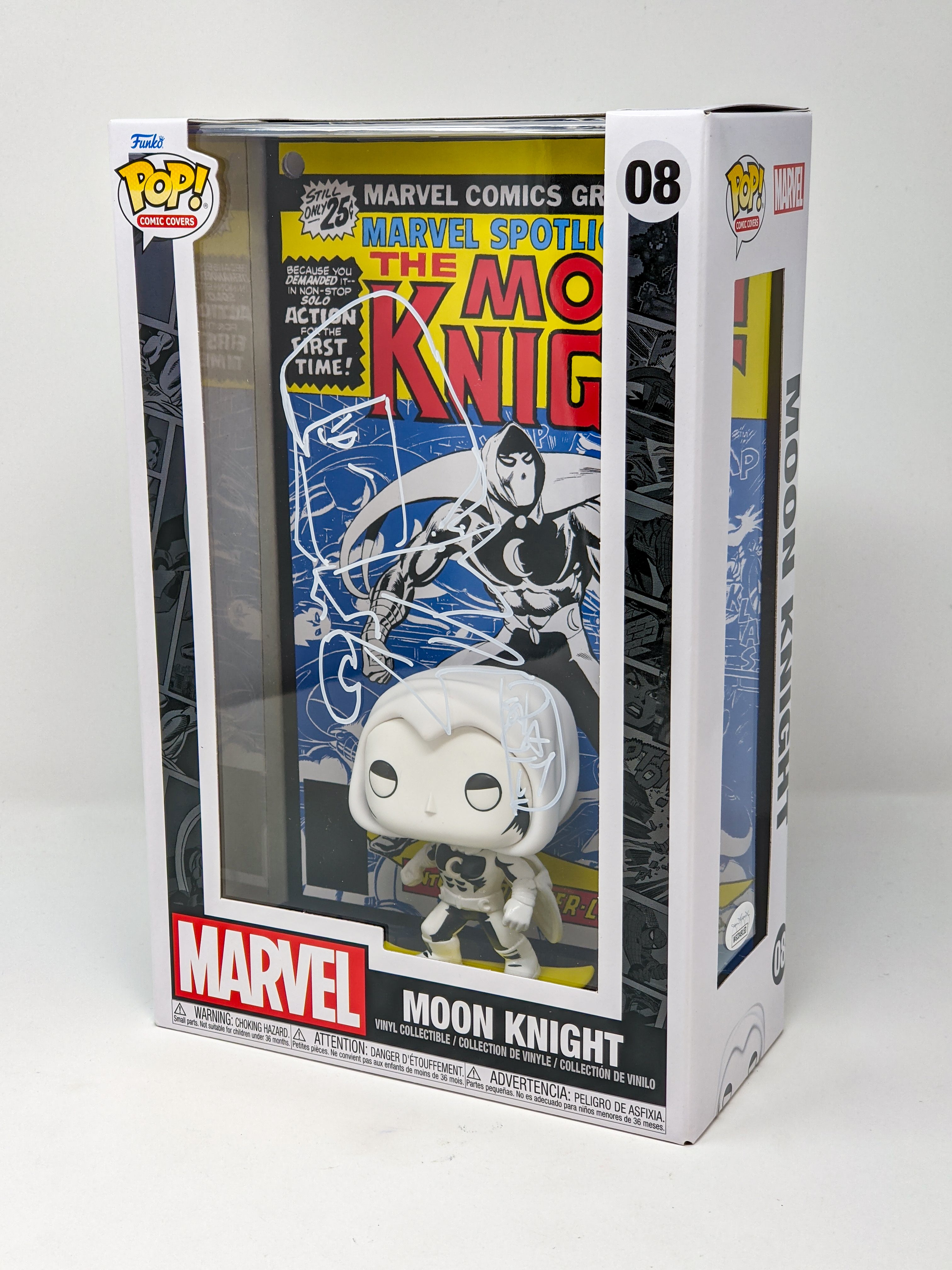 Stephen Platt MOON KNIGHT #08 Signed & Remarqued Funko Pop Comic Cover JSA Certified Autograph