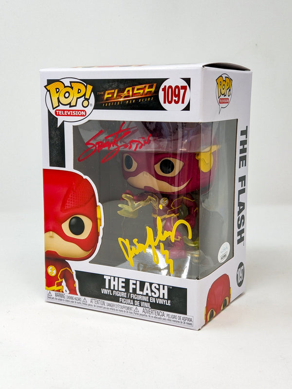 DC The Flash #1097 Signed By: Grant Gustin & John Wesley Shipp Funko Pop JSA Certified Autograph