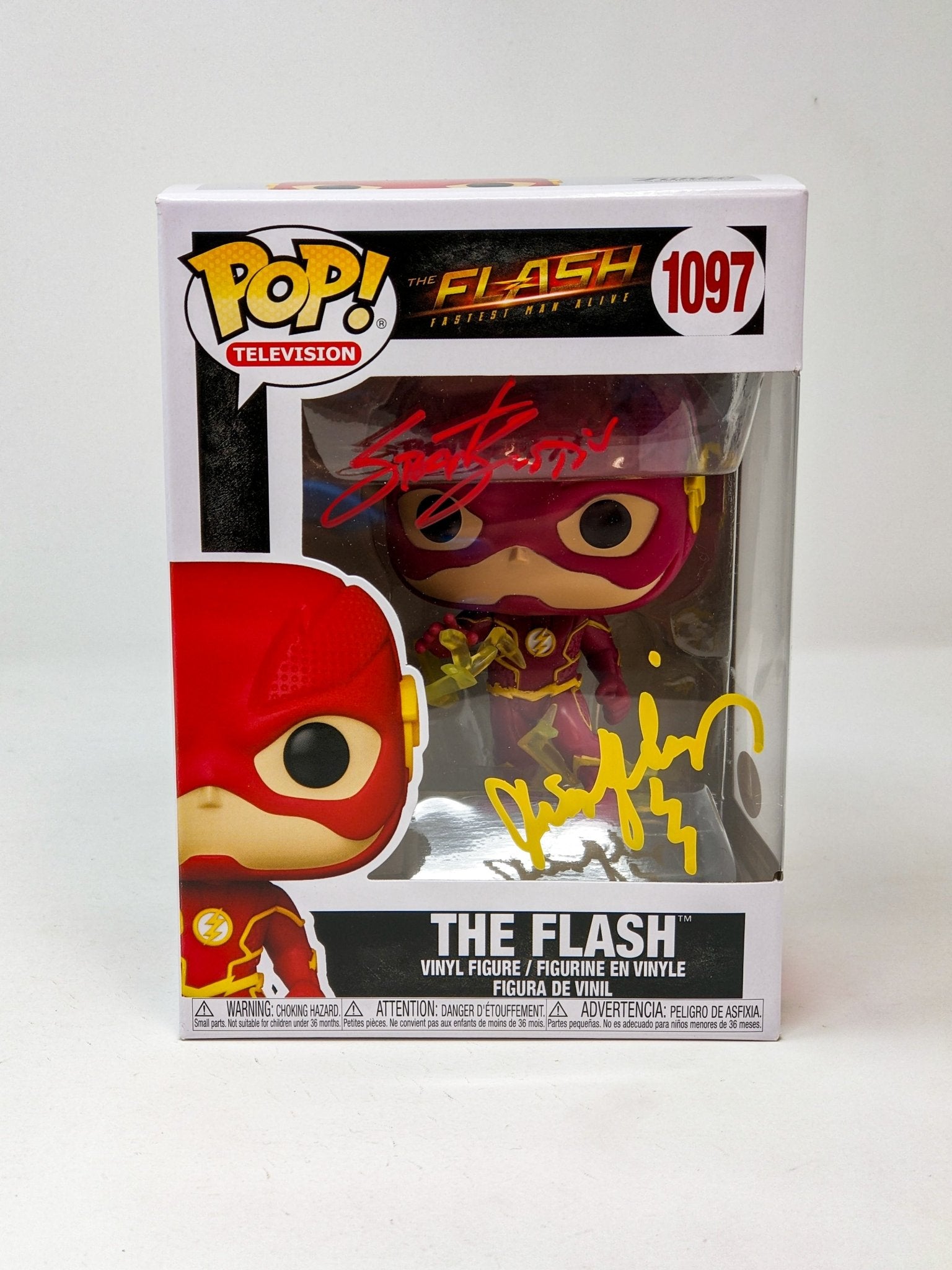 DC The Flash #1097 Signed By: Grant Gustin & John Wesley Shipp Funko Pop JSA Certified Autograph