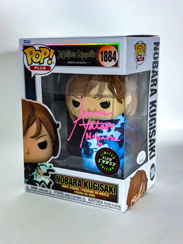 Anne Yatco Jujutsu Kaisen Nobara Kugisaki #1884 GLOW CHASE Signed Funko Pop JSA Certified Autograph