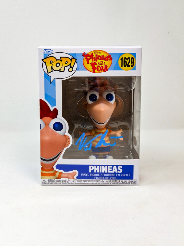 Vincent Martella Phineas and Ferb #1629 PHINEAS Signed Funko Pop JSA Certified Autograph
