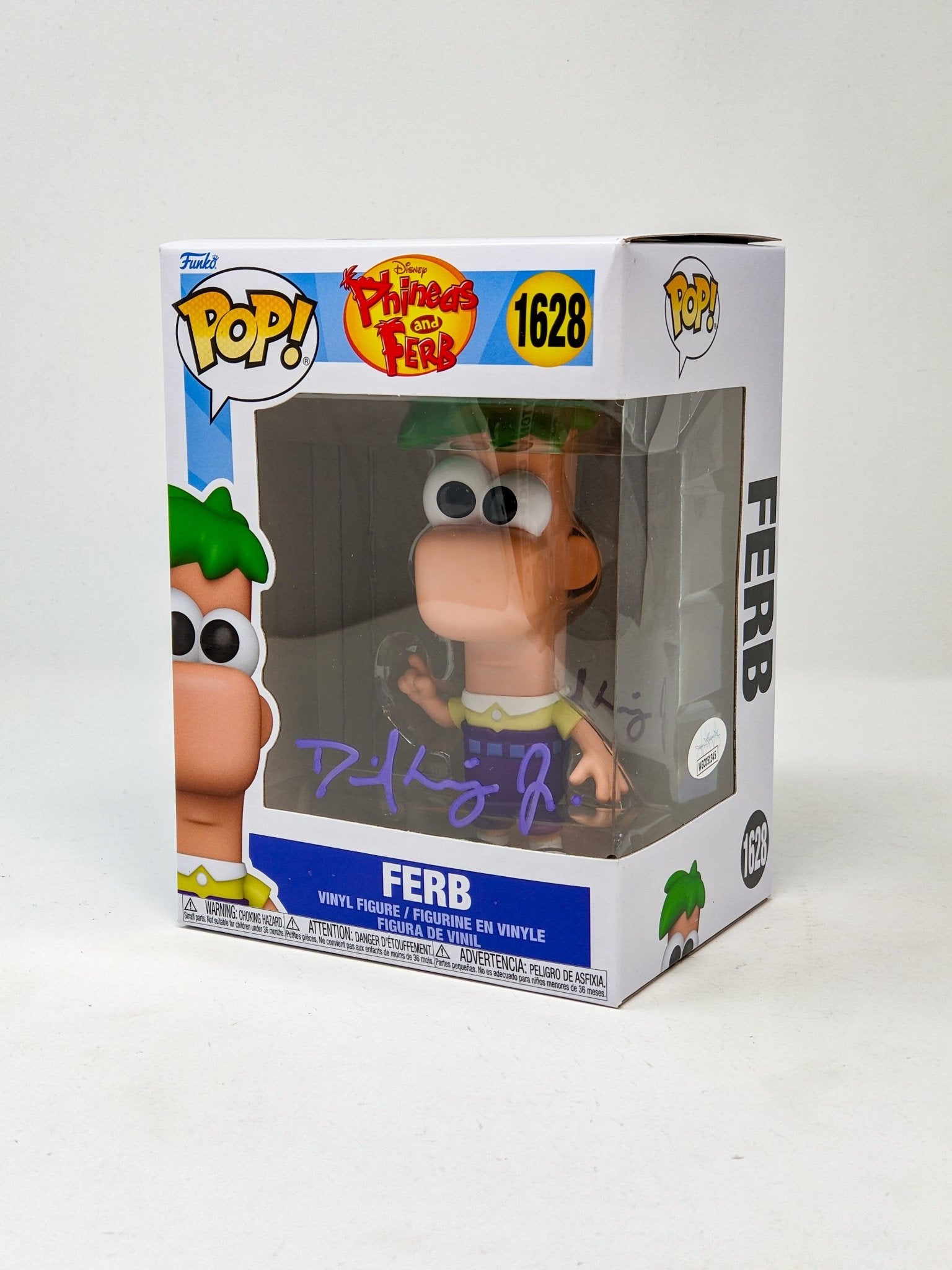 David Errigo Phineas and Ferb #1628 FERB Signed Funko Pop JSA Certified Autograph