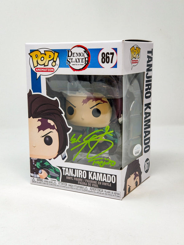 Zach Aguilar Demon Slayer Tanjiro Kamado #867 Signed Funko Pop JSA Certified Autograph