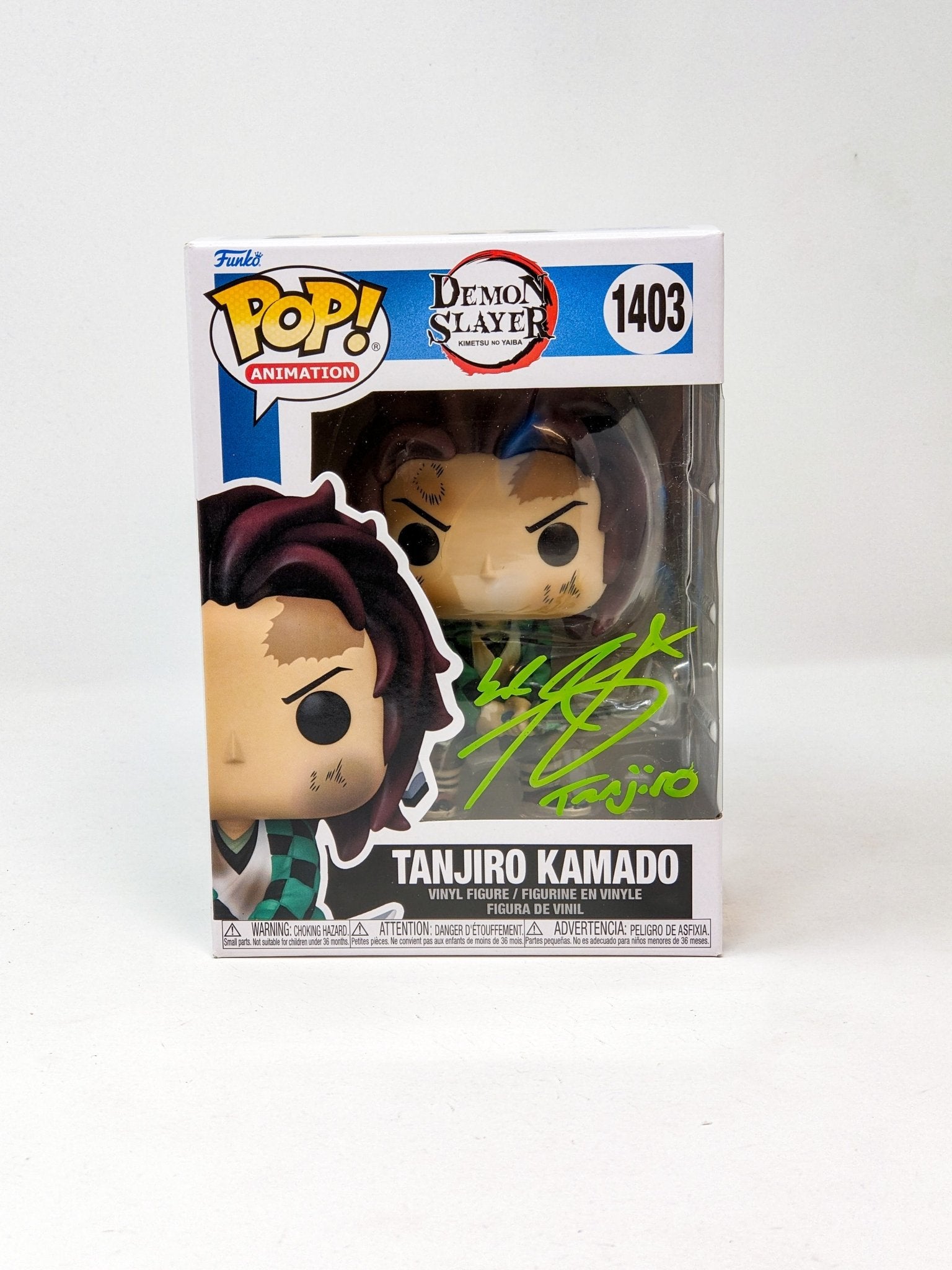 Zach Aguilar Demon Slayer Tanjiro Kamado #1403 Signed Funko Pop JSA Certified Autograph