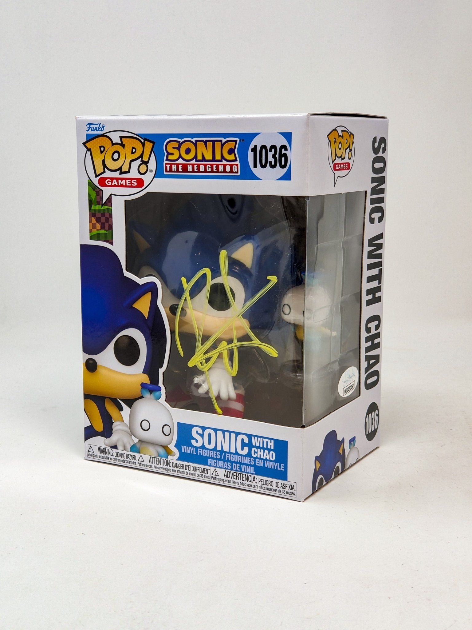 Roger Craig Smith Sonic the Hedgehog with Chao #1036 Signed Funko Pop JSA Certified Autograph