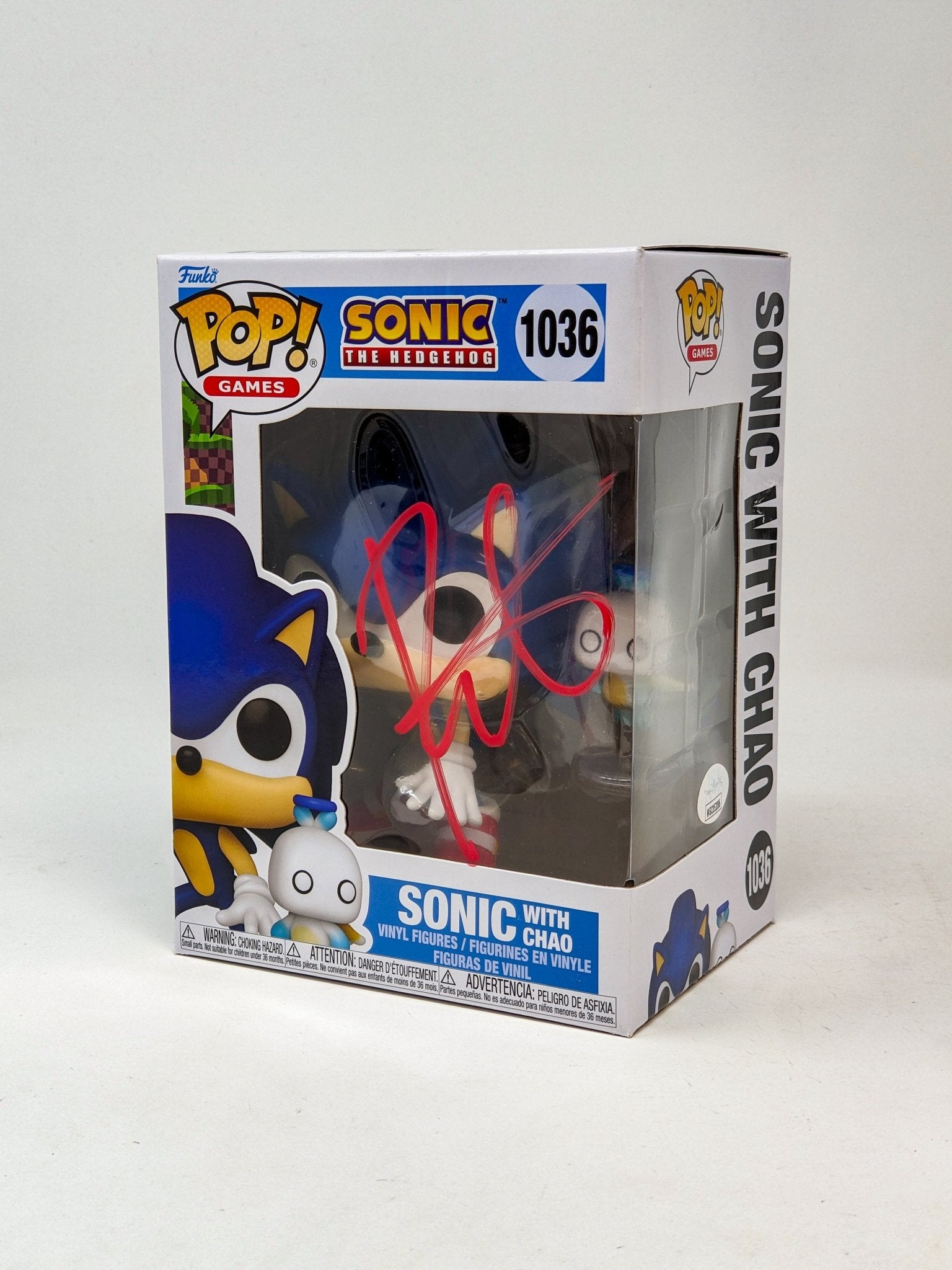 Roger Craig Smith Sonic the Hedgehog with Chao #1036 Signed Funko Pop JSA Certified Autograph