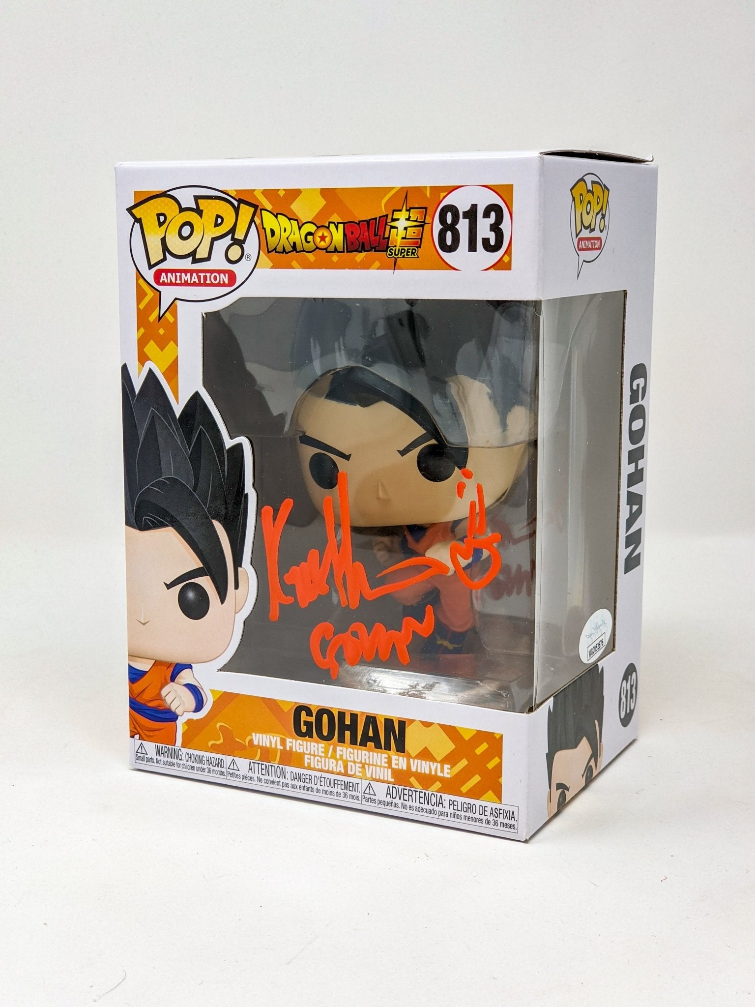 Kyle Hebert Dragon Ball Super Gohan #813 Signed Funko Pop JSA Certified Autograph