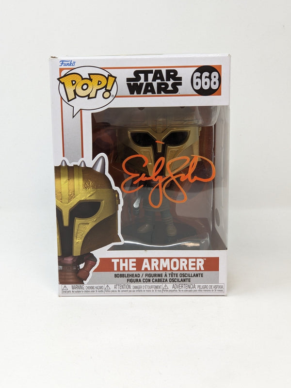 Emily Swallow Star Wars The Armorer #668 Signed Funko Pop JSA Certified Autograph