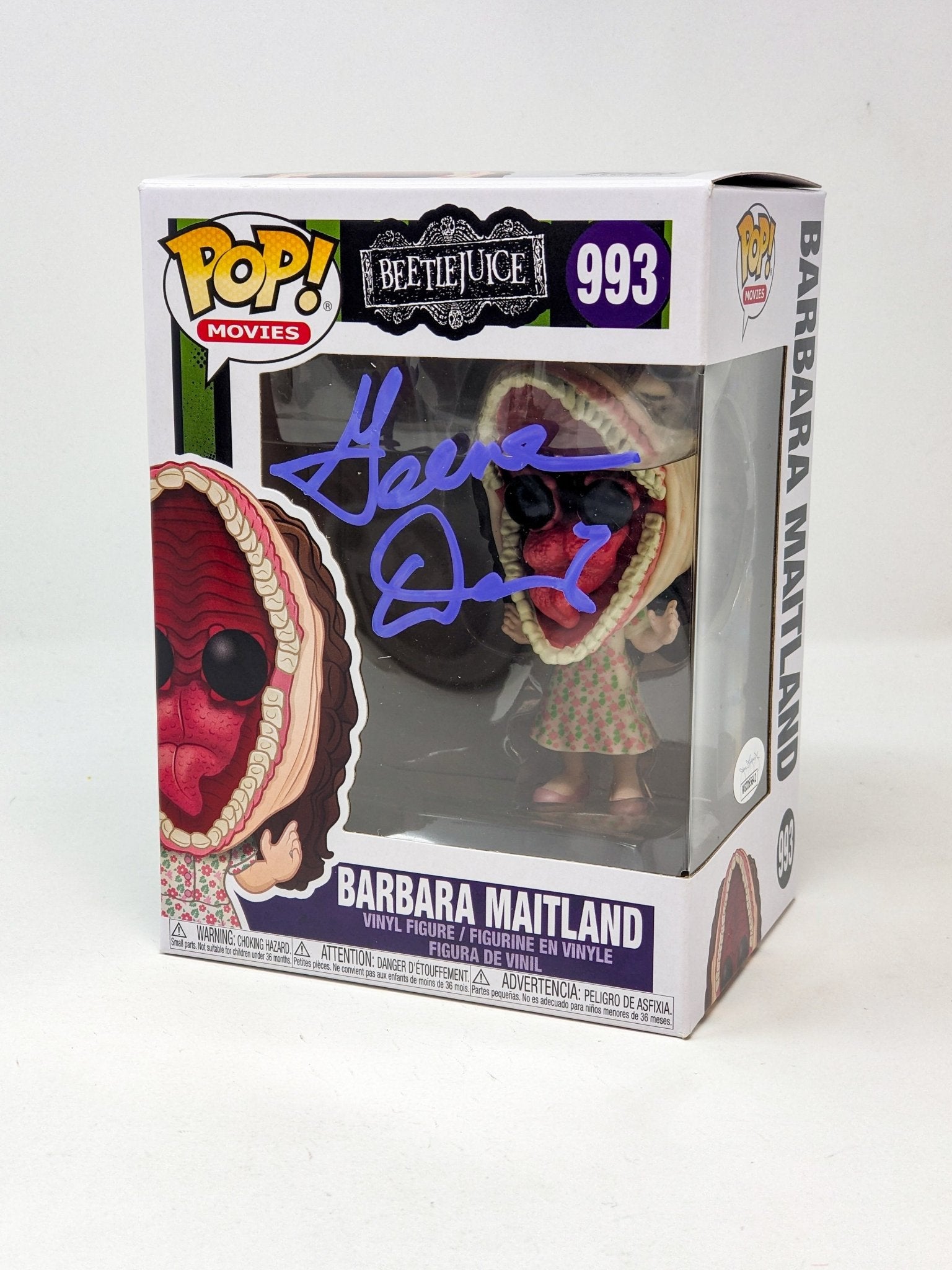 Geena Davis Beetlejuice Barbara Maitland #993 Signed Funko Pop JSA Certified Autograph