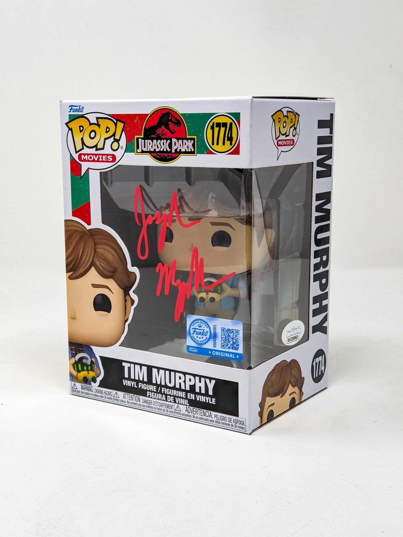 Joseph Mazzello Jurassic Park Tim Murphy #1774 Signed Funko Pop JSA Certified Autograph
