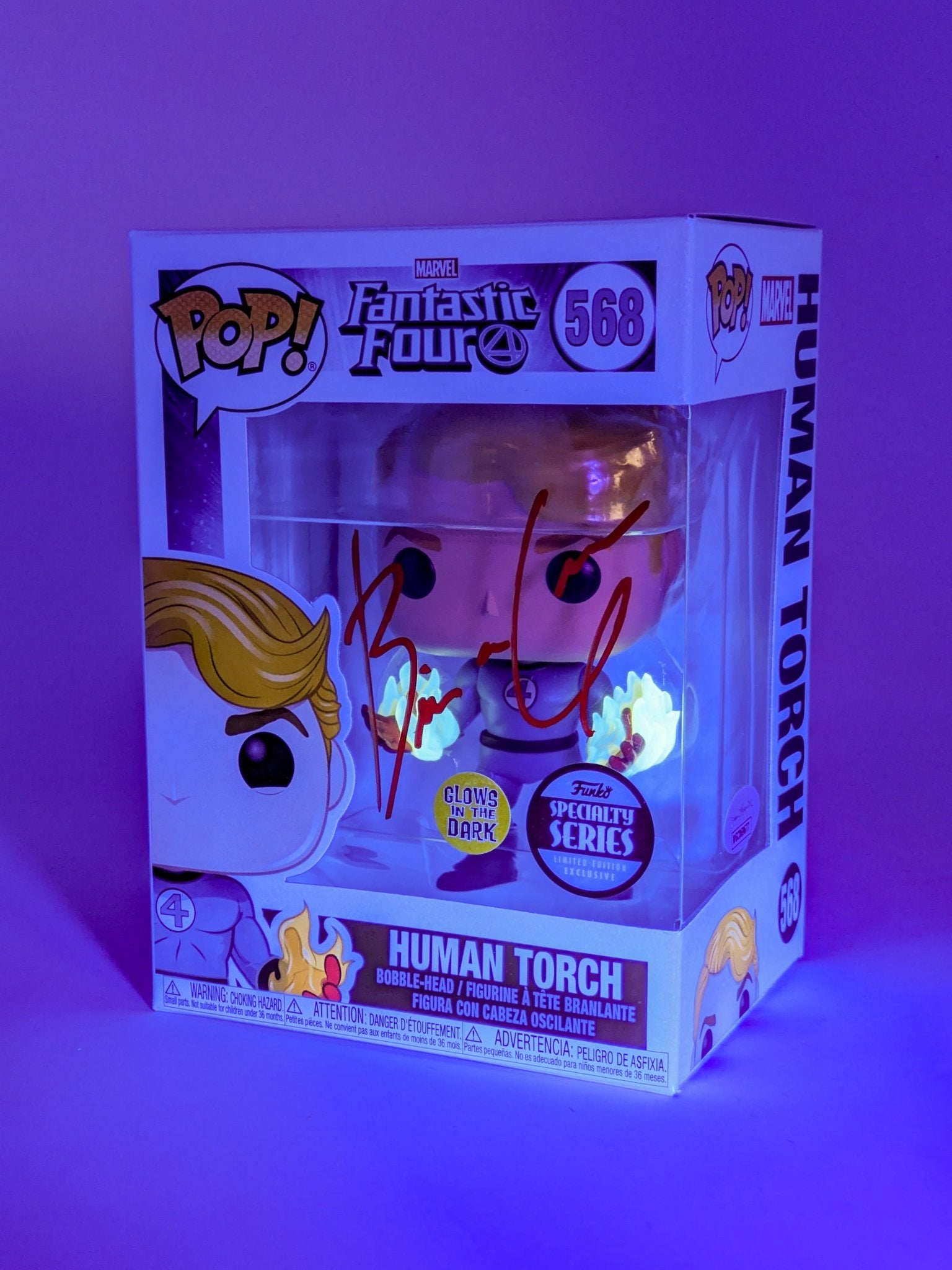 Brian Austin Green Human Torch #568 Signed Funko Pop JSA Certified Autograph
